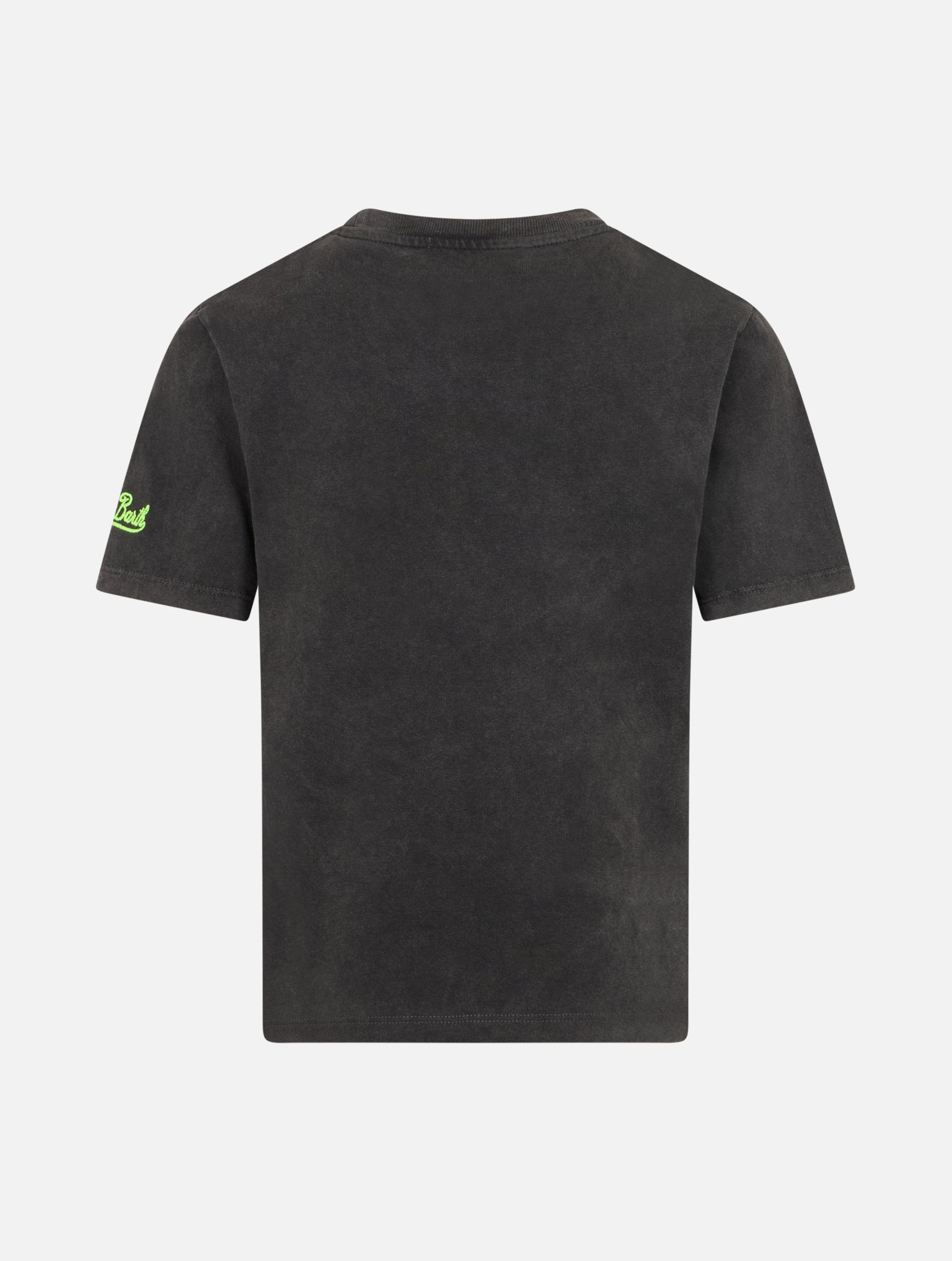 mc2-saint-barth-josh-t-shirt-bambino-in-cotone-nero-con-ricamo-bad-boy-giallo-fl image 3