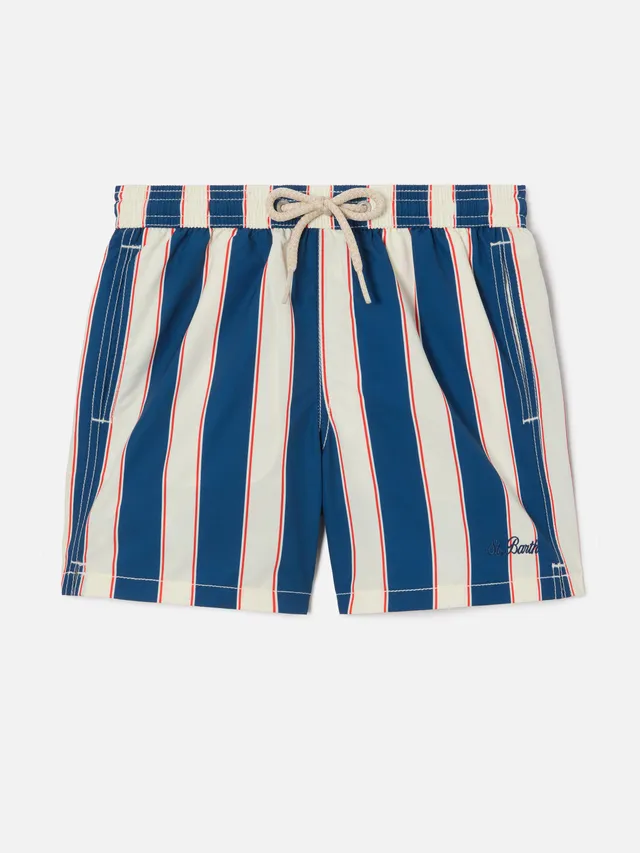 mc2-saint-barth-syros-jr-costume-bambino-a-righe-bianco-blu-rosso image 1