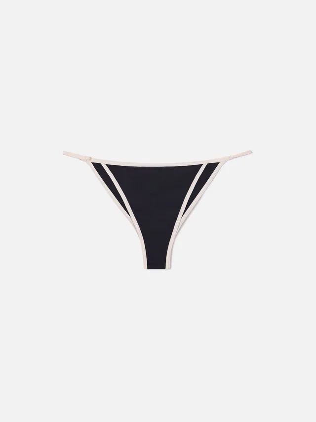 slip-mare-zephire-string-mc2-saint-barth-brasiliana-nero-con-profilo-a-contrasto image 1