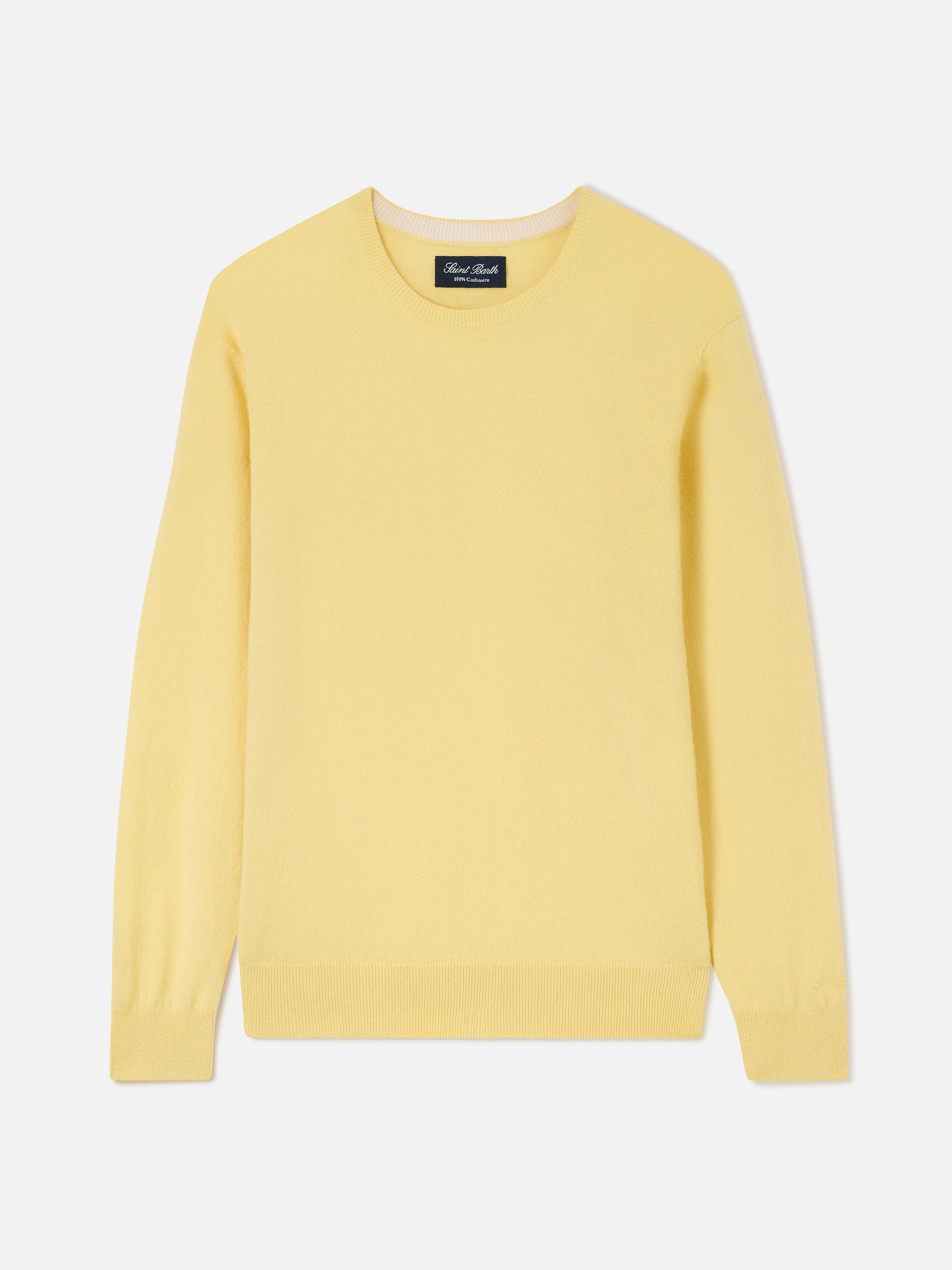 mc2-saint-barth-maglione-regent-girocollo-uomo-in-cashmere-giallo image 1