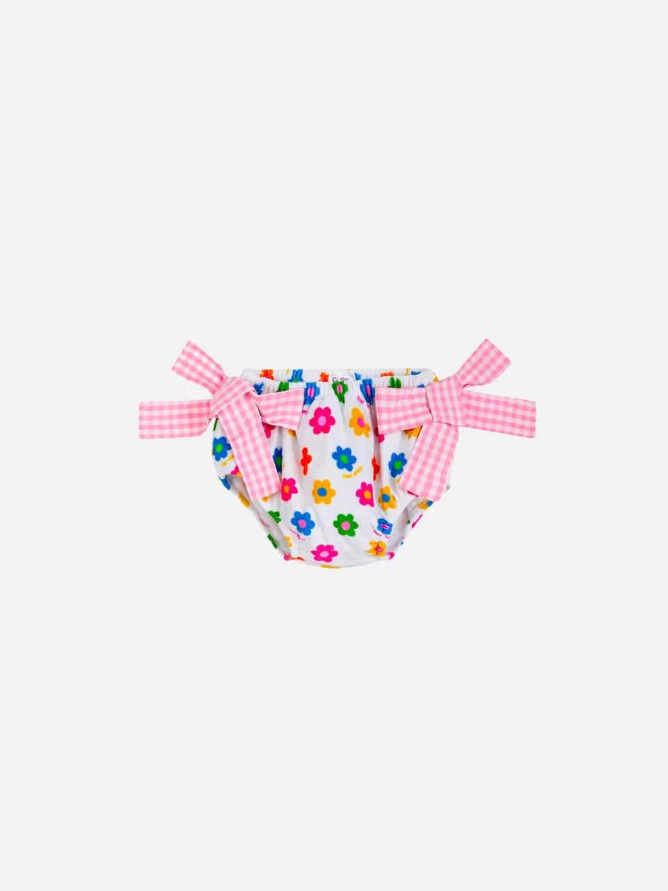 mc2-saint-barth-slip-mare-bambina-in-spugna-con-stampa-margherite-rosa image 1