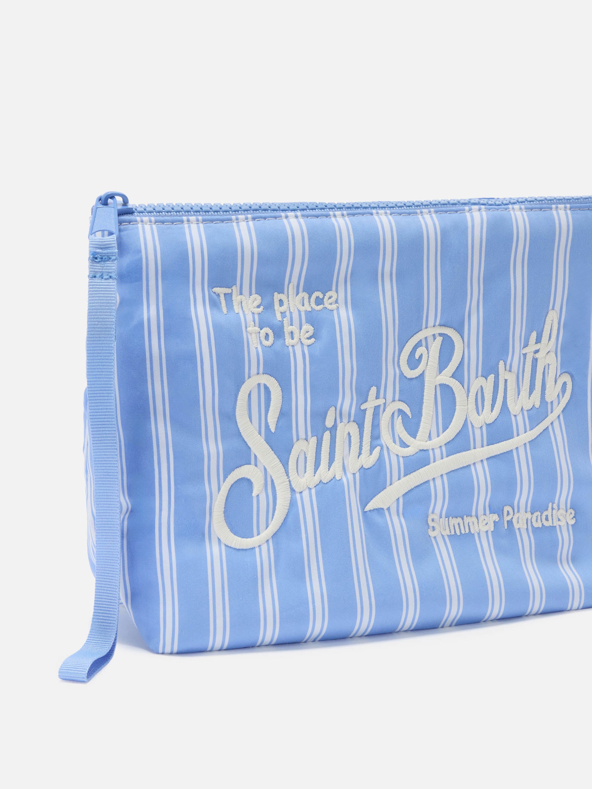 mc2-saint-barth-pochette-aline-in-cotone-azzurro-e-bianco-a-righe-larghe-con-lac image 2