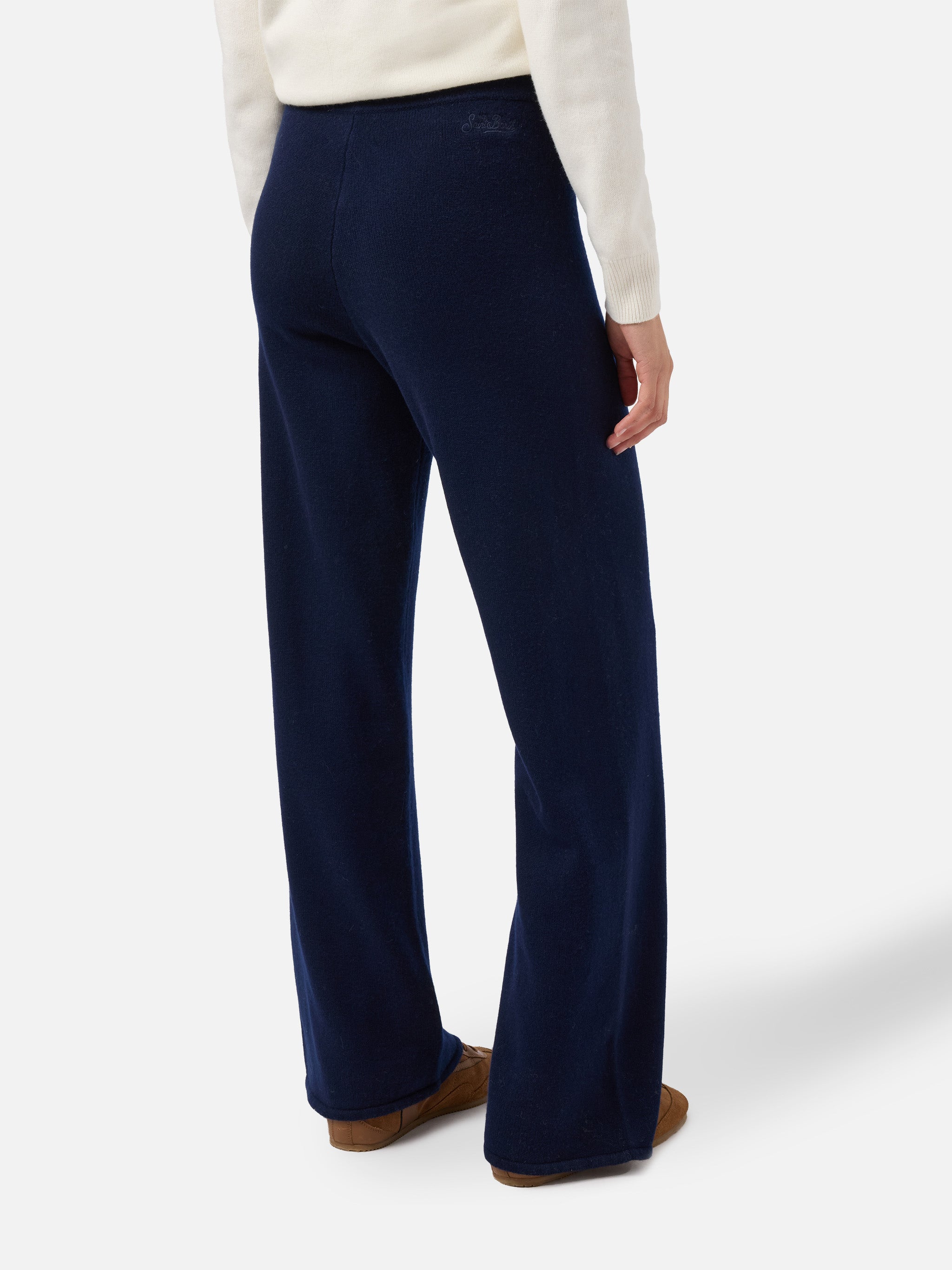mc2-saint-barth-cambon-pantaloni-palazzo-donna-vita-alta-blu-notte-in-pura-lana image 3
