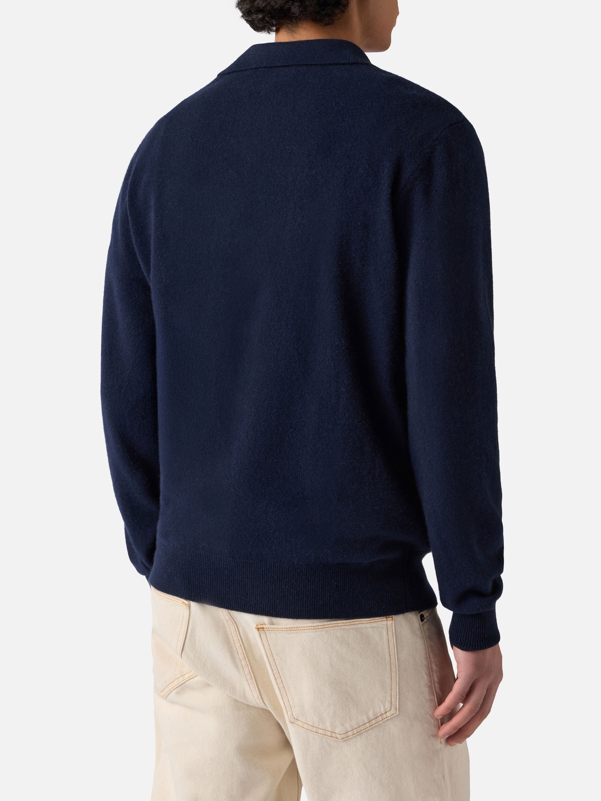 mc2-saint-barth-covent-polo-uomo-in-maglia-di-cashmere-blu-notte image 3