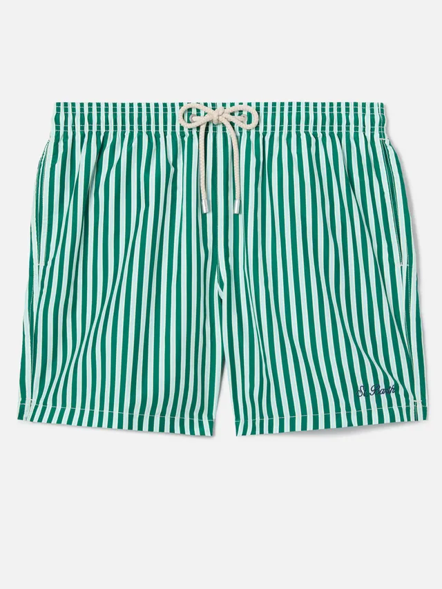 mc2-saint-barth-costume-mare-lighting-verde-righe-ricamo-st-barth-uomo image 1