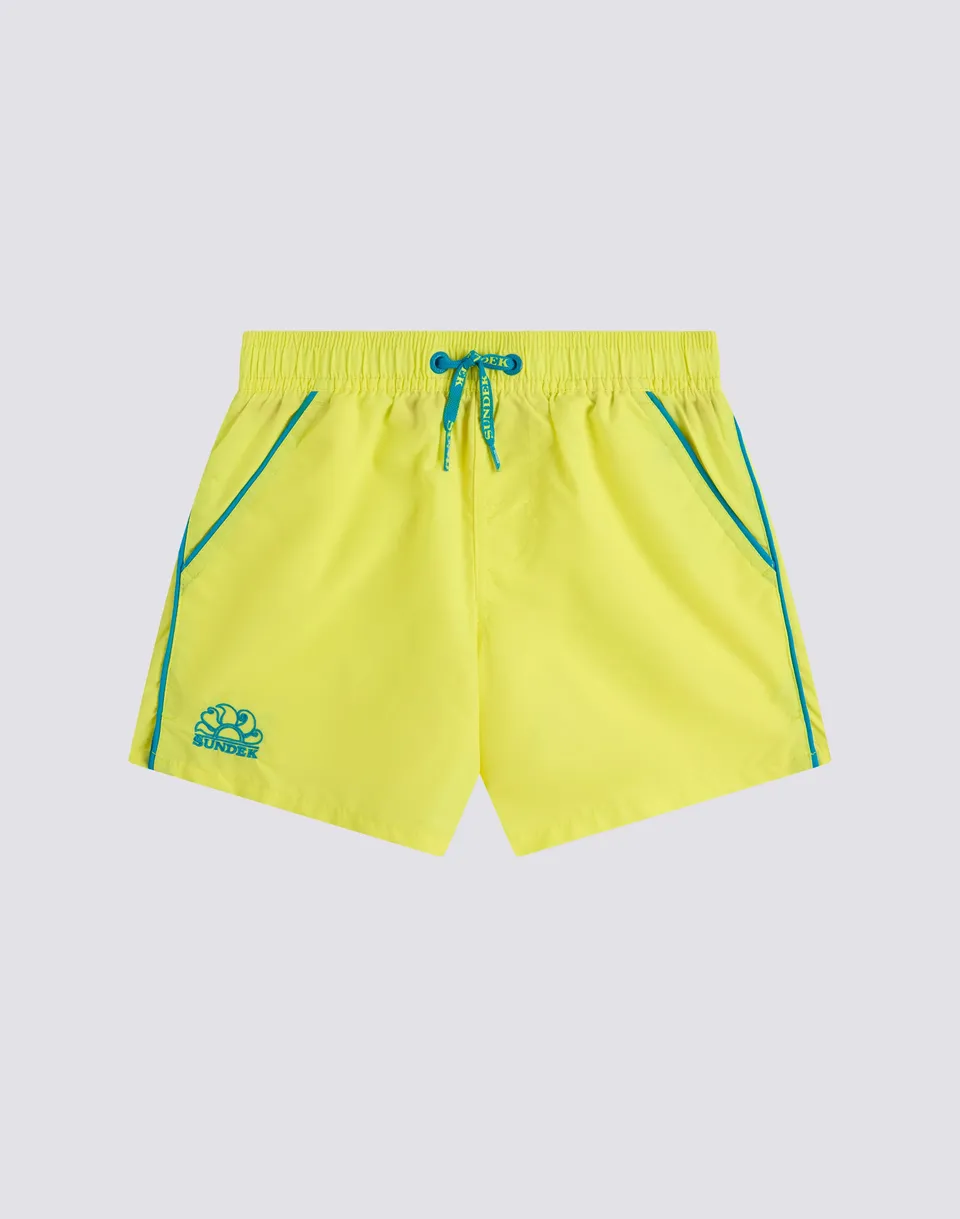 sundek-costume-da-bagno-bambino-corto-iconic-taffeta-con-piping image 1