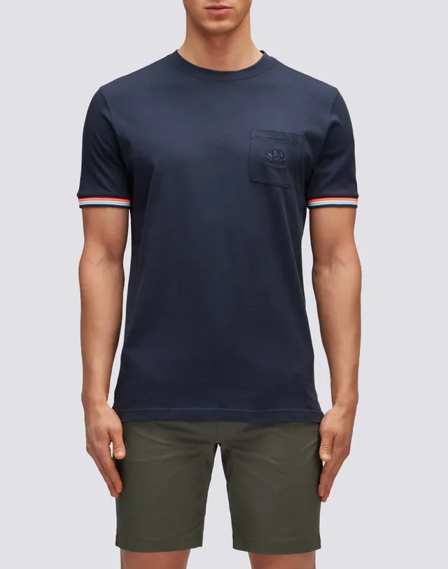 sundek-t-shirt-finn-uomo-girocollo-con-taschino-tricolor image 1