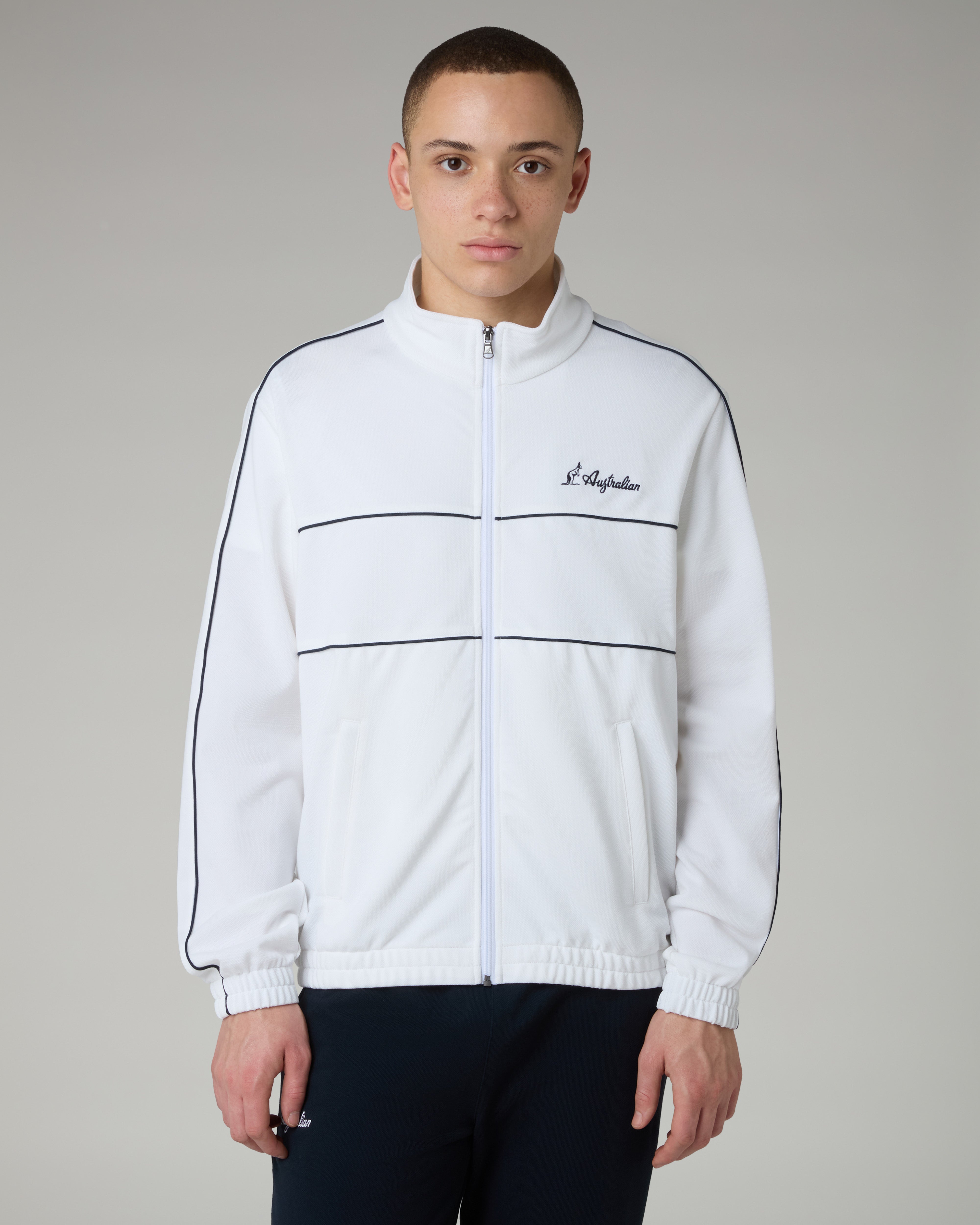 australian-mycon-tuta-piquet-bianca-giacca-pantalone image 3