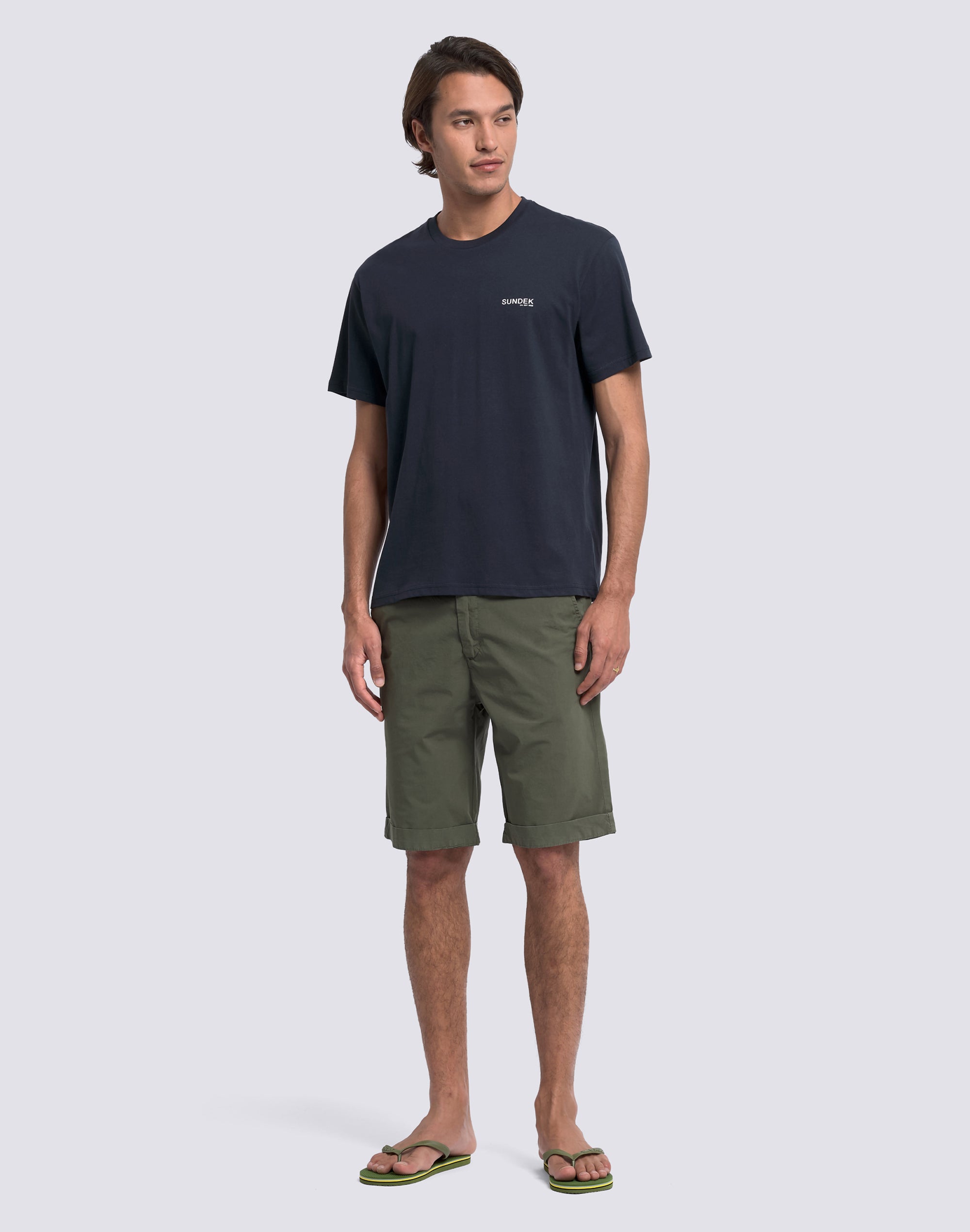sundek-m304wkpi900-walkshort-uomo-in-popeline-stretch-tinto-capo image 3