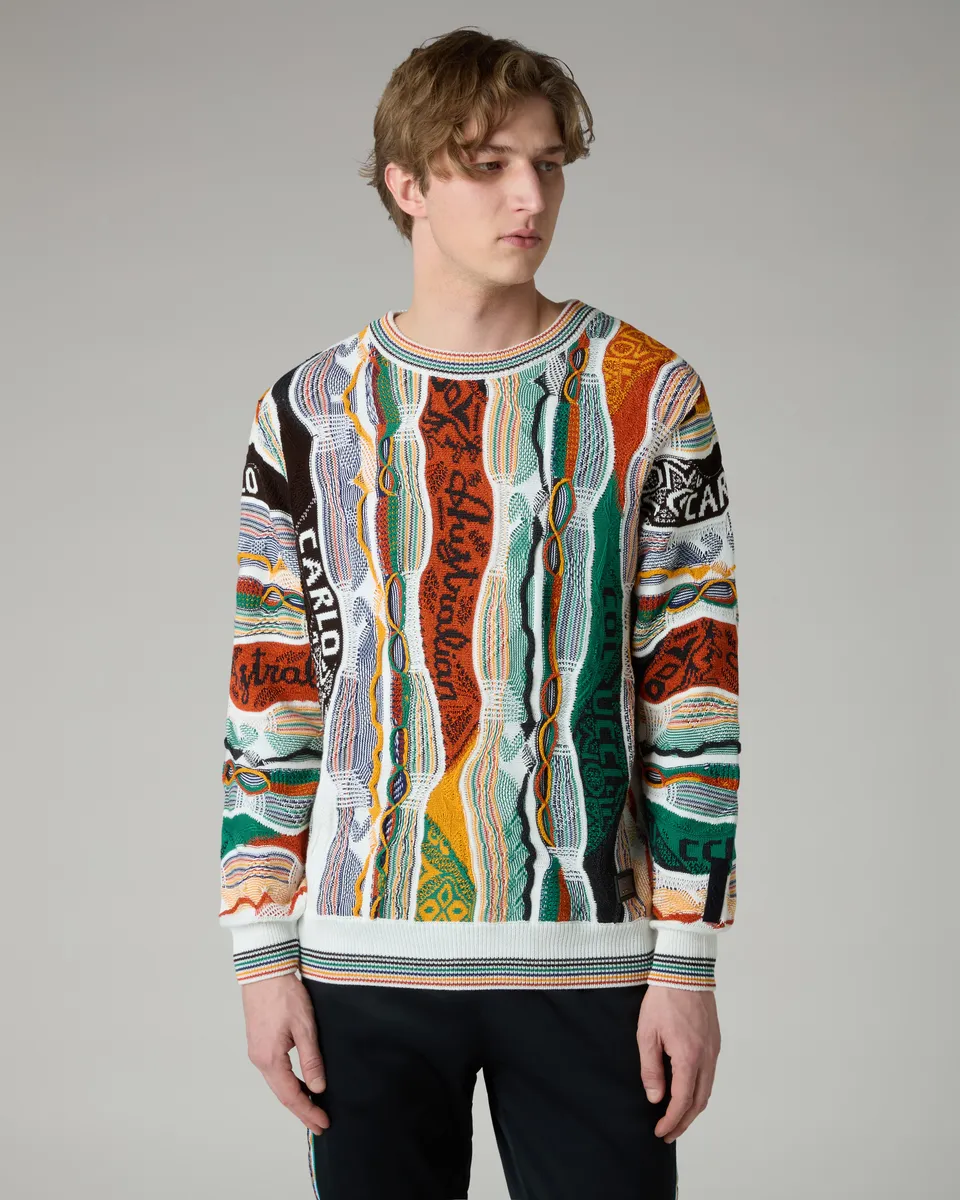 australian-heritage-knitted-crewneck-carlo-colucci-x-australian-pullover-jacquar image 1