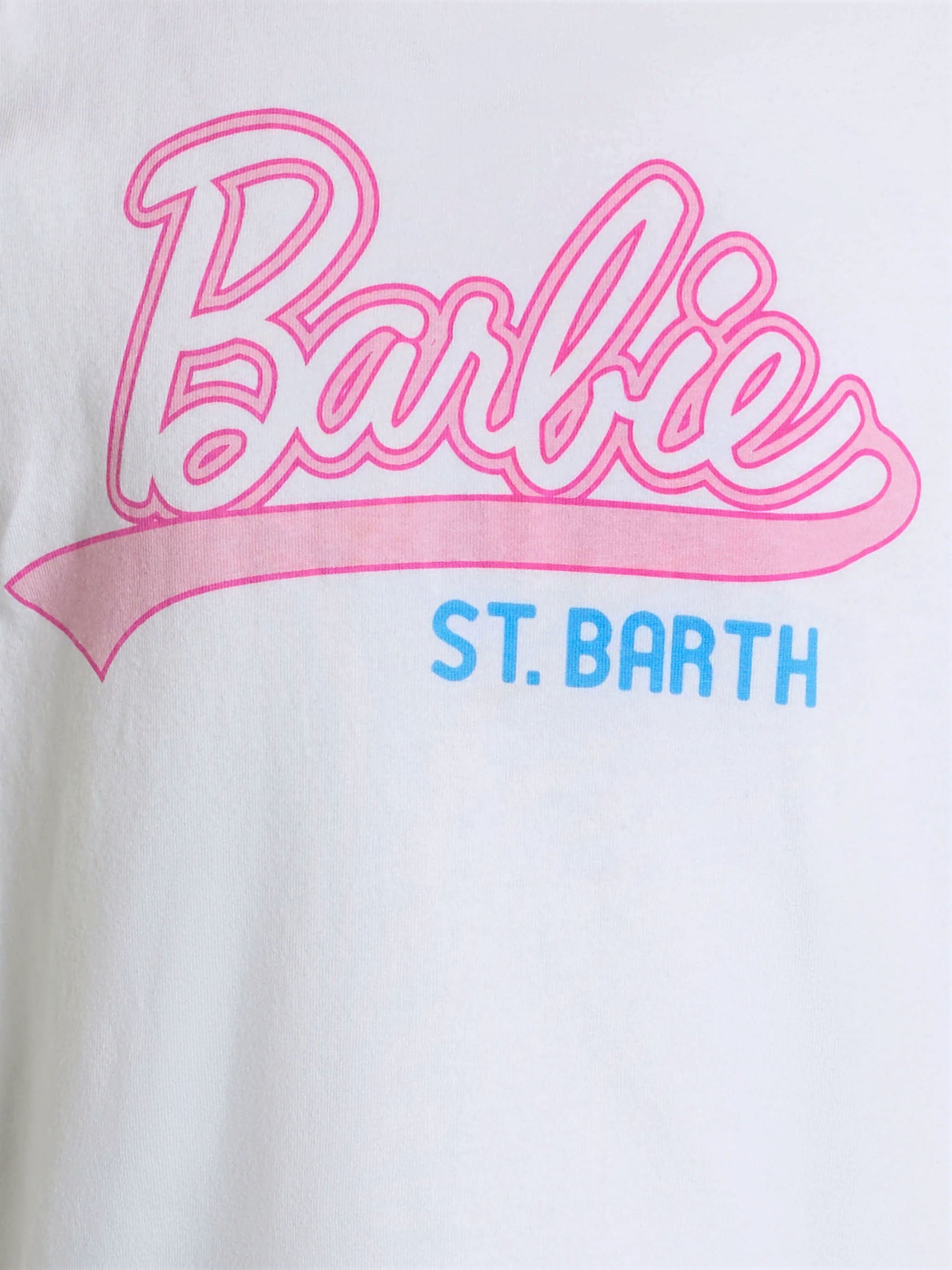 mc2-saint-barth-elly-t-shirt-bambina-bianca-in-cotone-con-stampa-barbie-saint-ba image 3