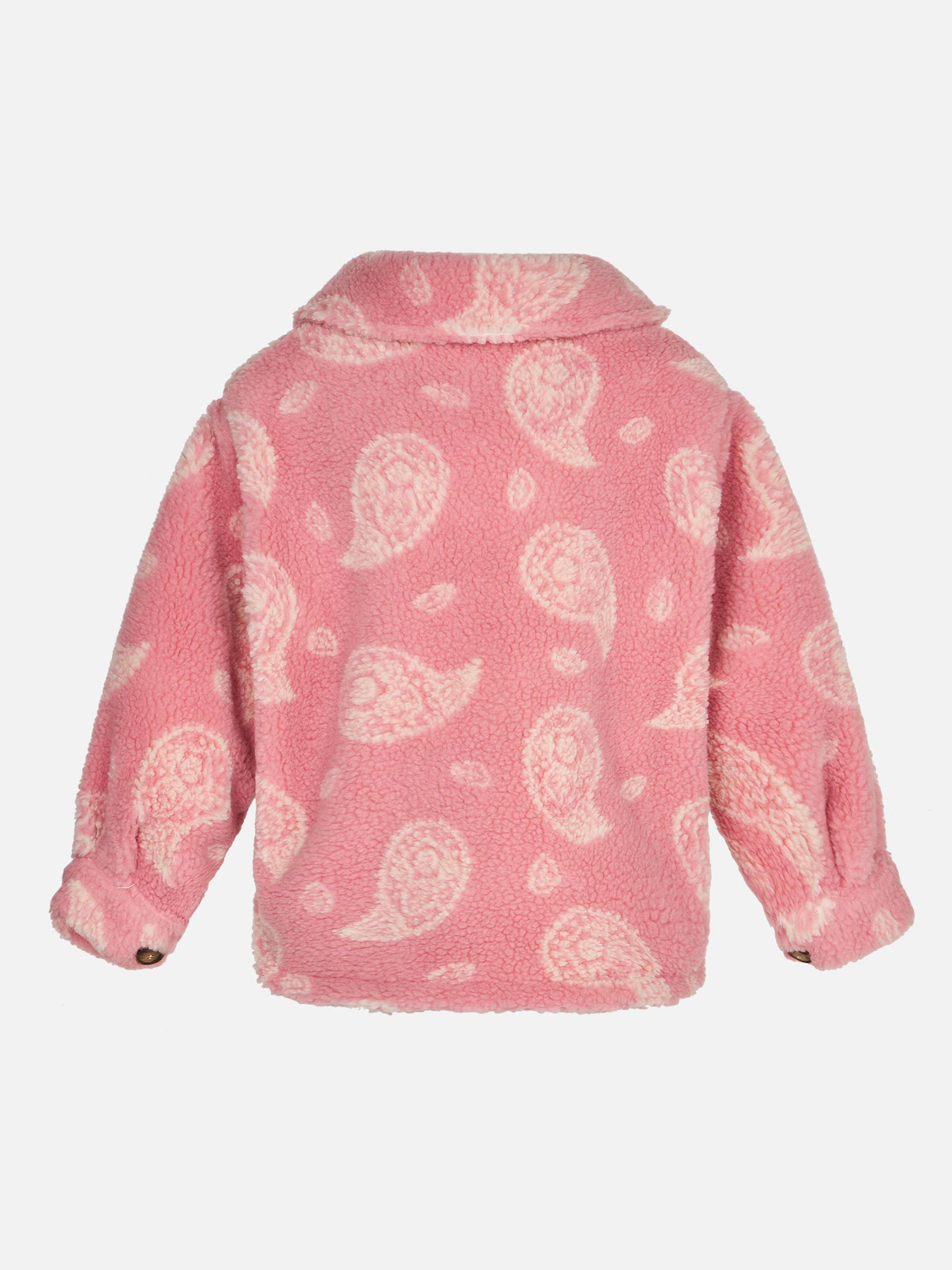 mc2-saint-barth-sovracamicia-bambina-in-sherpa-stampa-paisley-rosa-oversize image 2