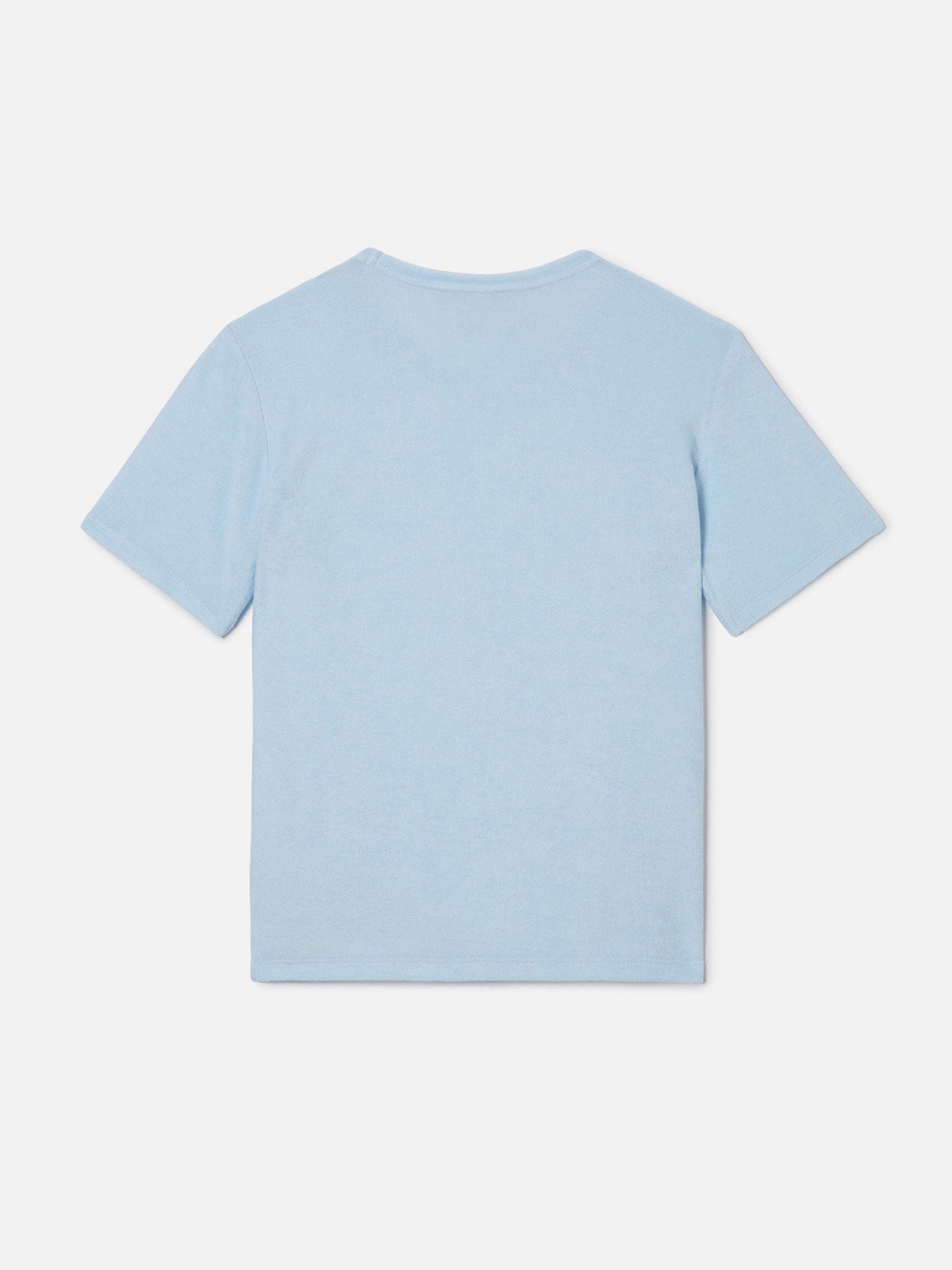 mc2-saint-barth-t-shirt-gary-jr-bambino-spugna-azzurra-logo-ricamato image 3