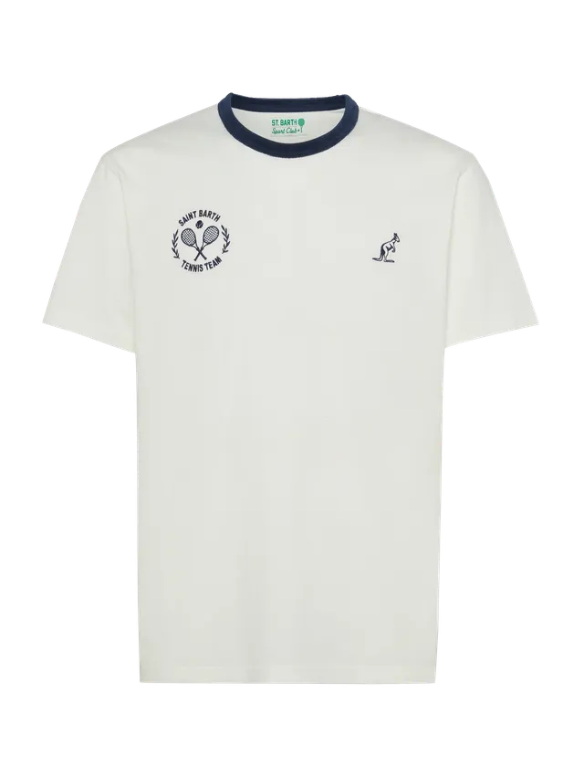 australian-t-shirt-dover-jersey-cotone-bianco-st-barth image 1