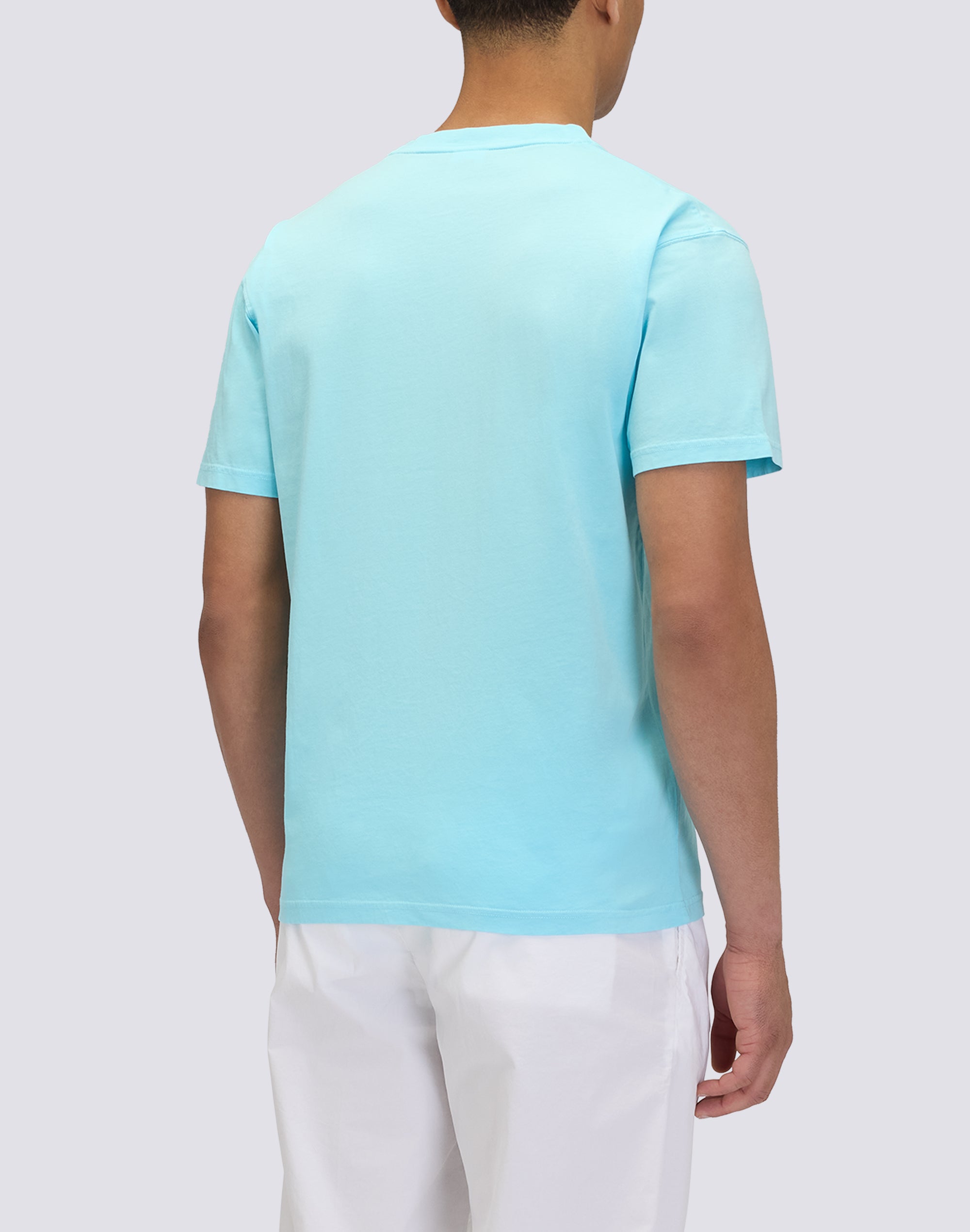 sundek-m321tej78tc-t-shirt-uomo-girocollo-stampa-hibiscus-d-archivio image 2