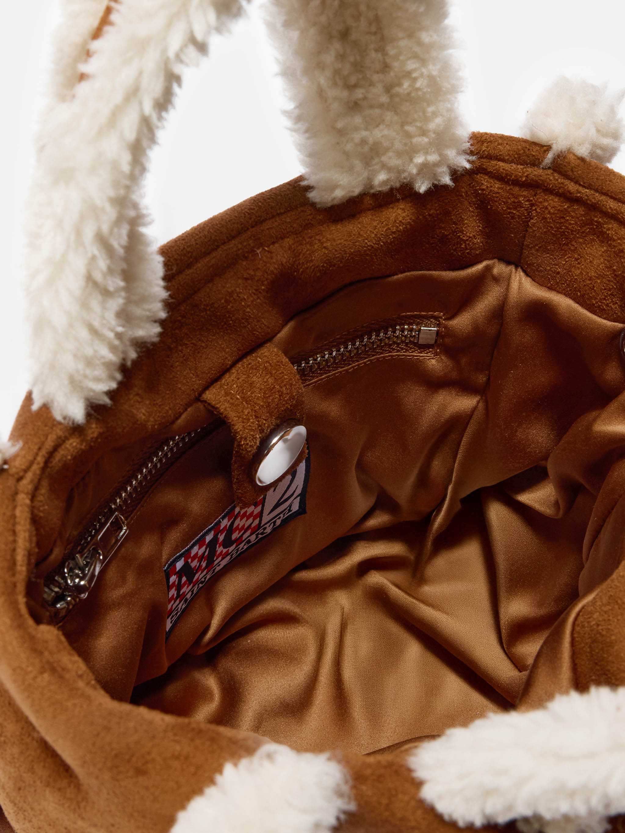 mc2-saint-barth-borsa-a-mano-vanity-mini-shearling-cammello image 5