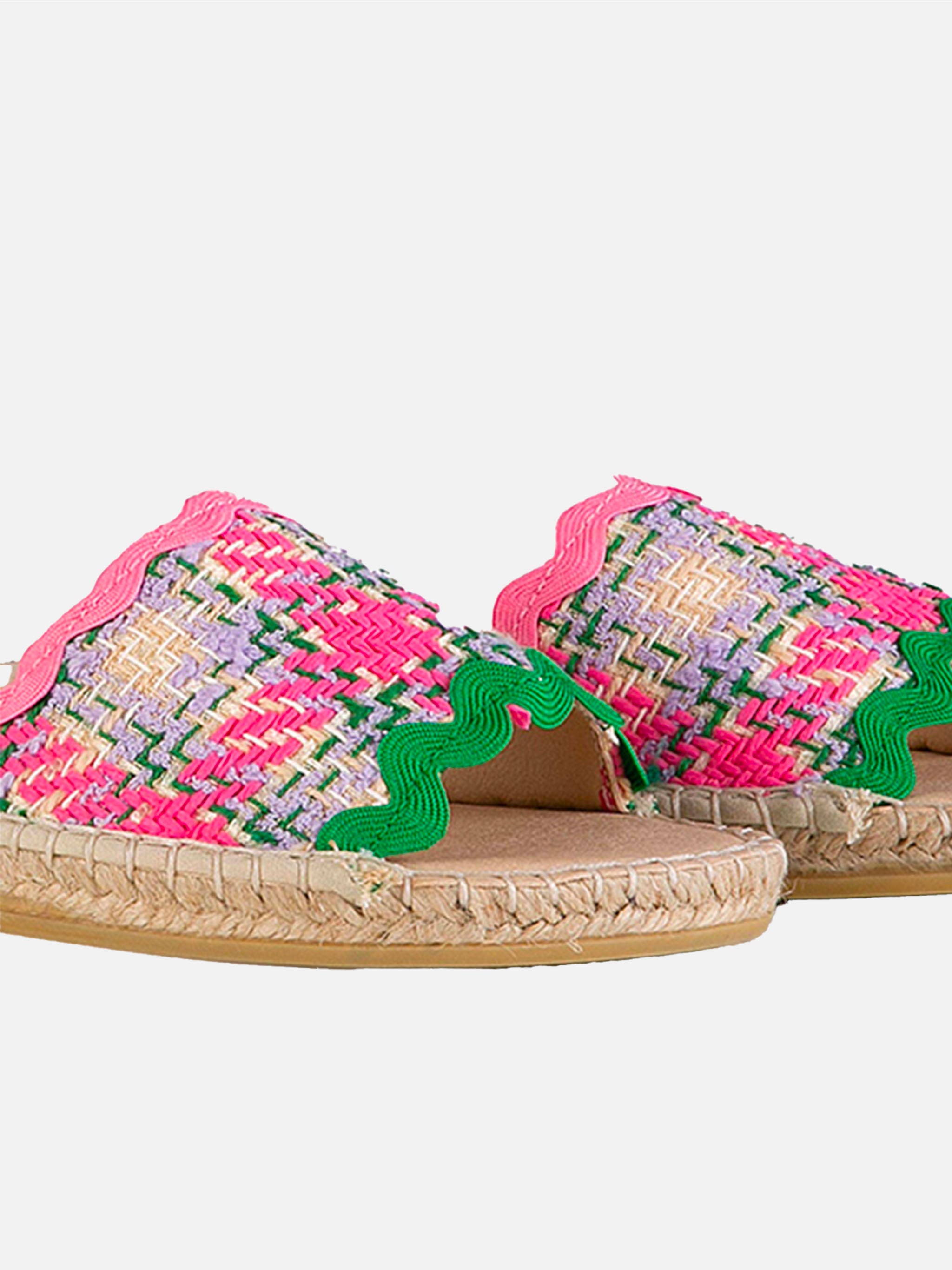 mc2-saint-barth-luz-wave-espadrillas-slide-donna-tweed-multicolor image 2