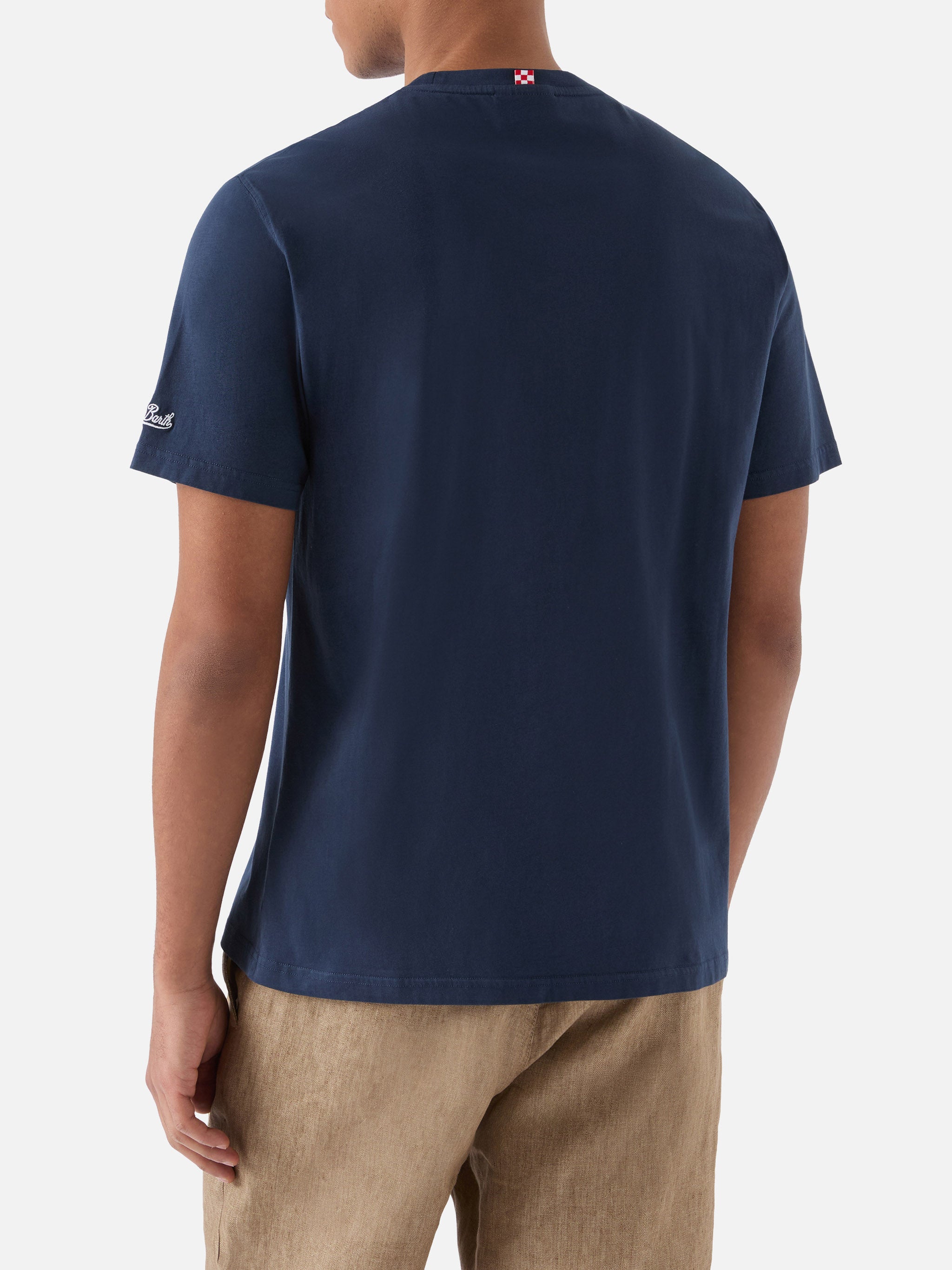 mc2-saint-barth-t-shirt-portofino-uomo-in-cotone-blu-con-ricamo-business-glass image 4
