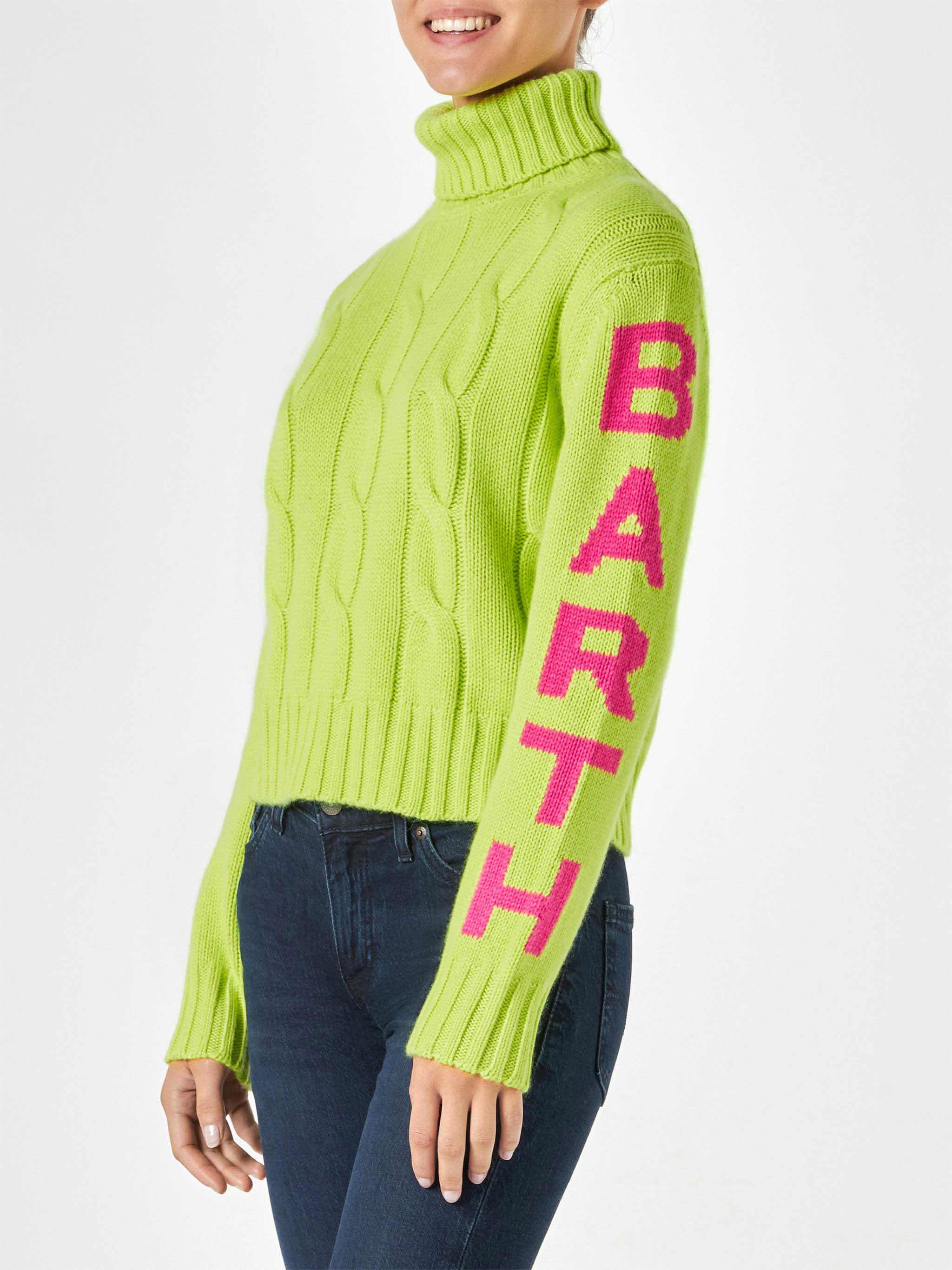 maglia-a-collo-alto-mc2-saint-barth-adler-in-misto-lana-giallo-fluo image 3