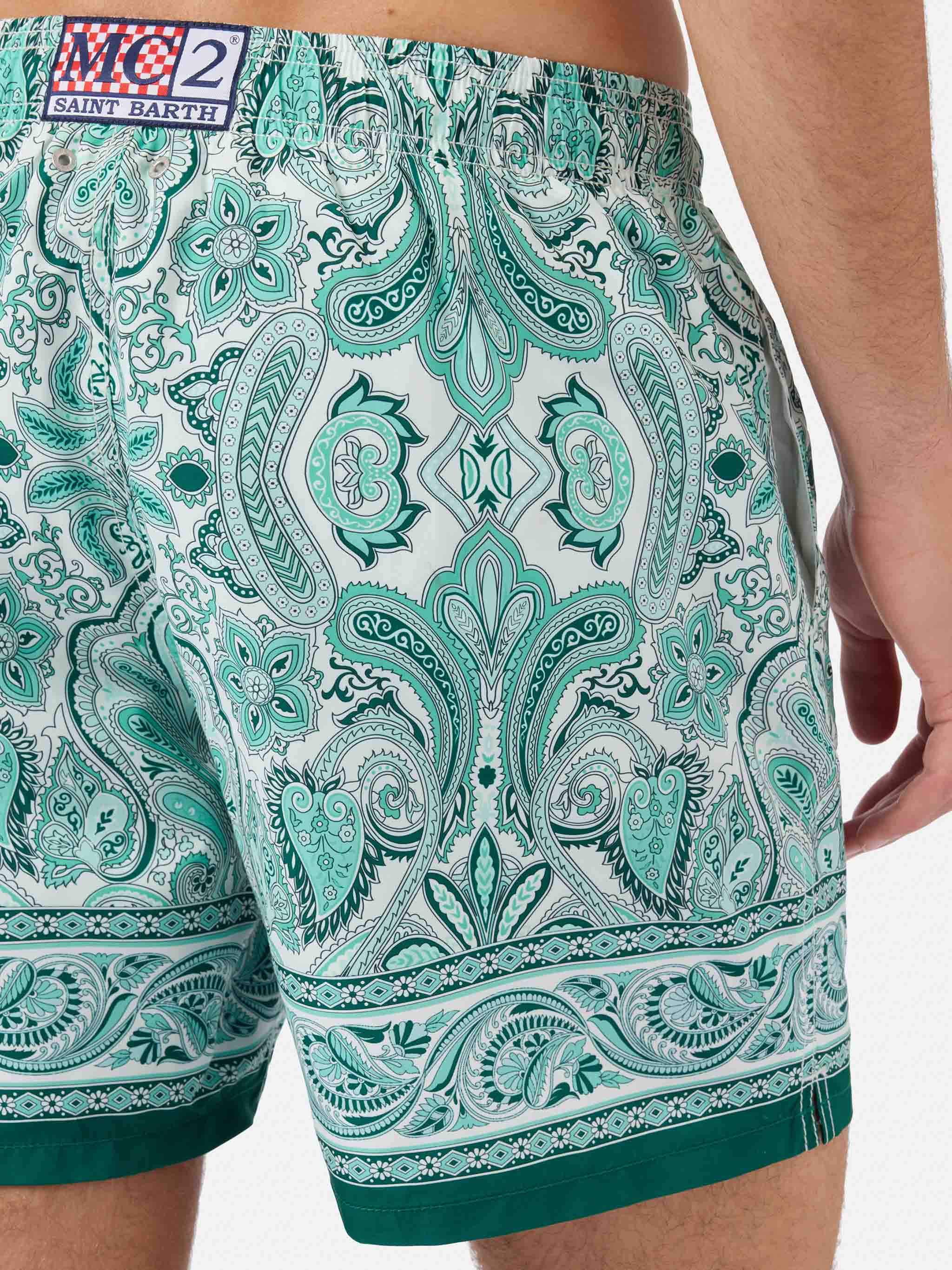 mc2-saint-barth-gustavia-costume-mare-uomo-paisley-verde-grigio-chiaro image 6