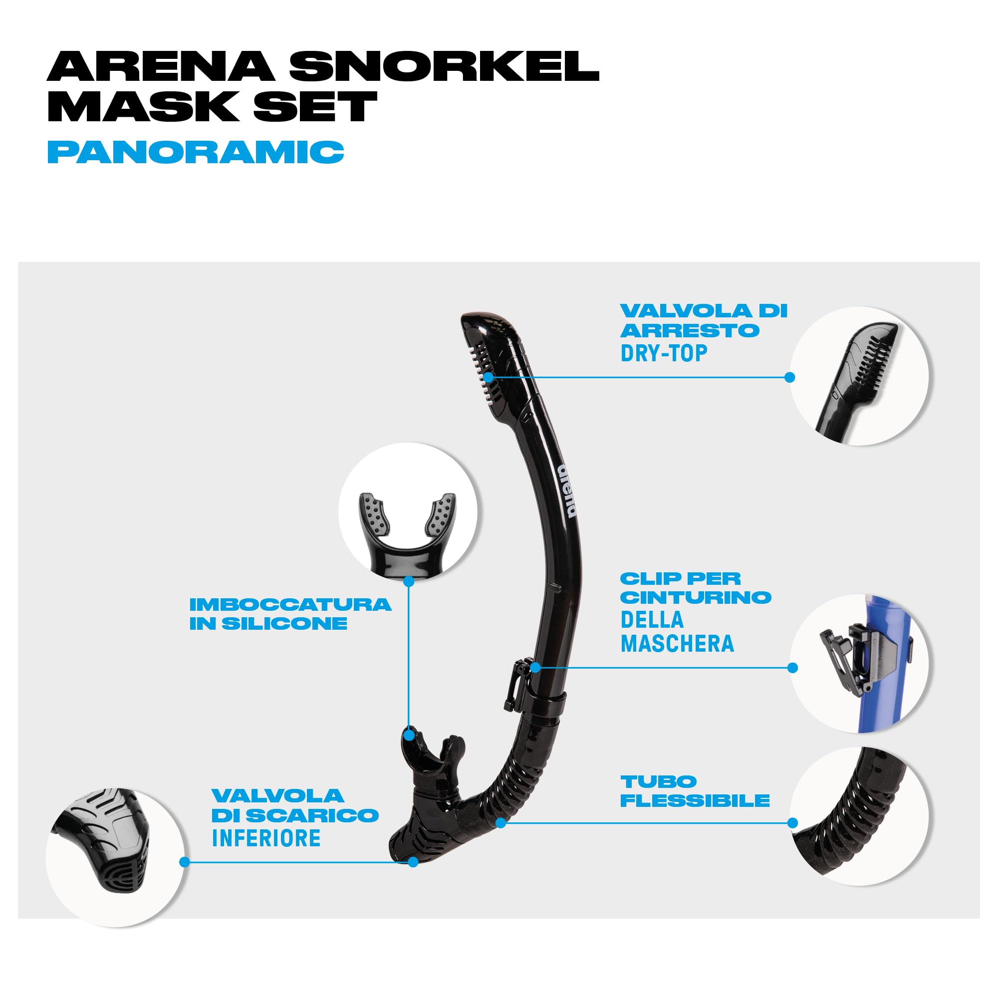 arena-snorkel-mask-set-adulti-con-borsa-mesh image 5