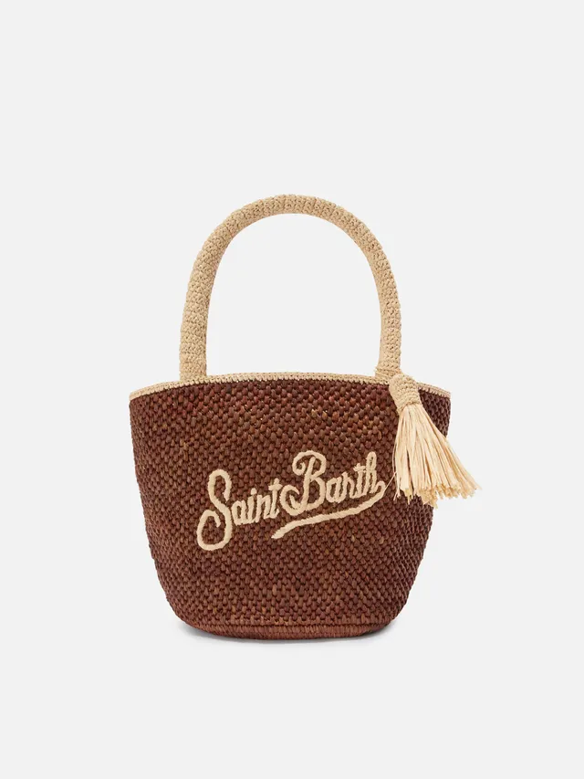mc2-saint-barth-borsa-marcy-raffia-marrone-con-logo-ricamato image 1
