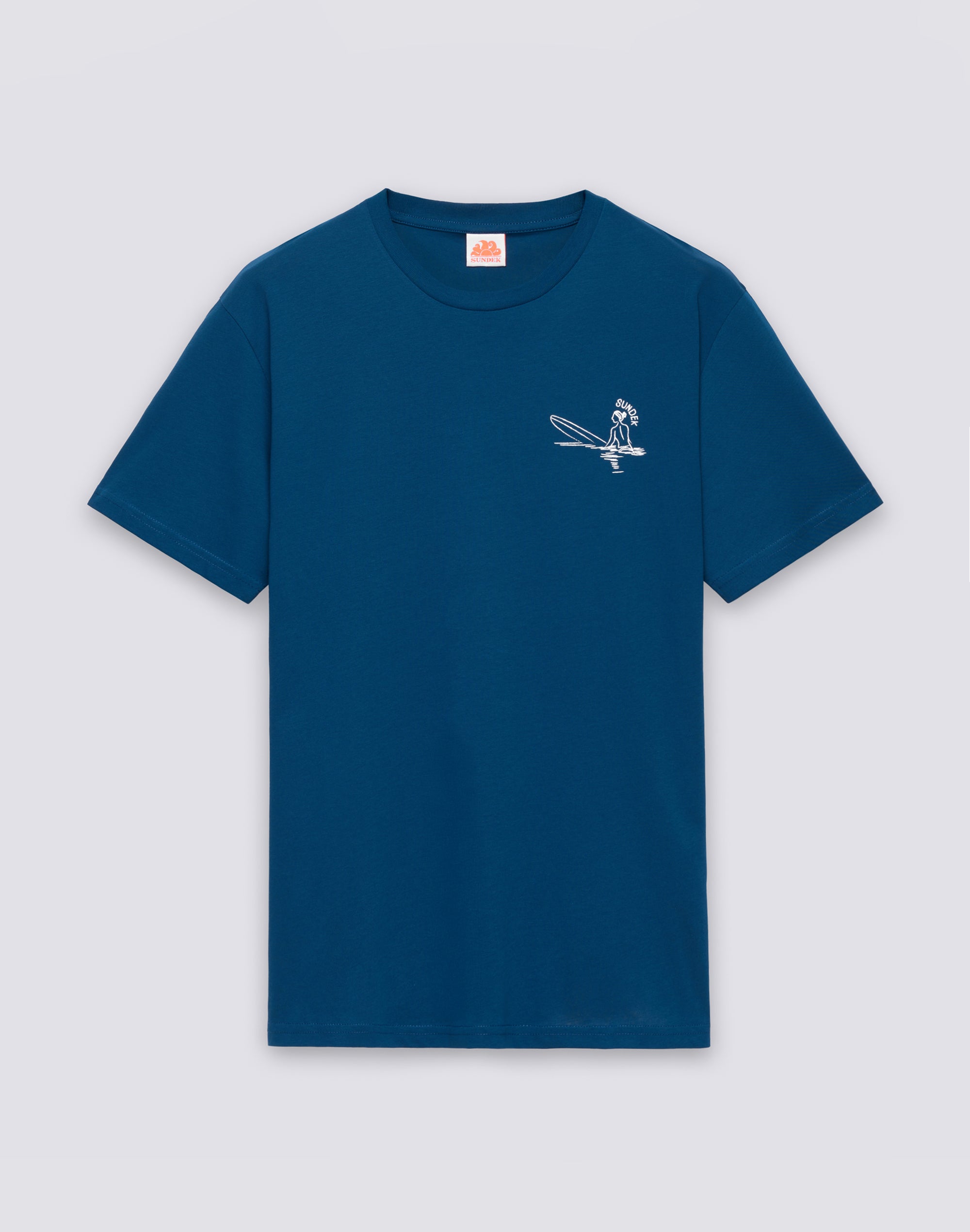 sundek-t-shirt-uomo-a-girocollo-in-cotone-con-stampa-tidal-surfer image 1