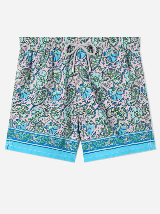 mc2-saint-barth-gustavia-costume-mare-uomo-paisley-rosa-special-edition image 1