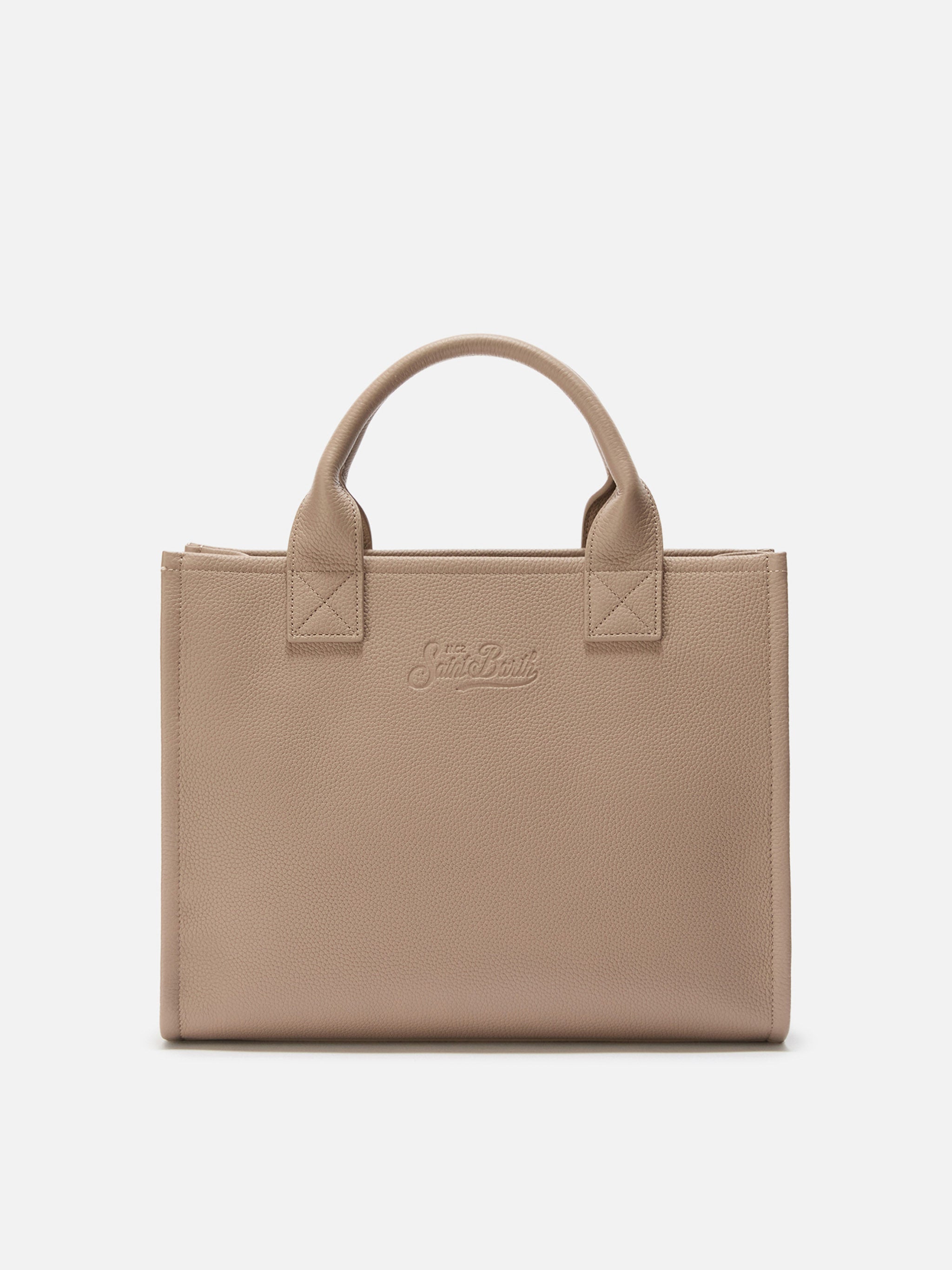 mc2-saint-barth-vanity-bag-large-borsa-a-spalla-in-pelle-martellata-nocciola-mod image 4