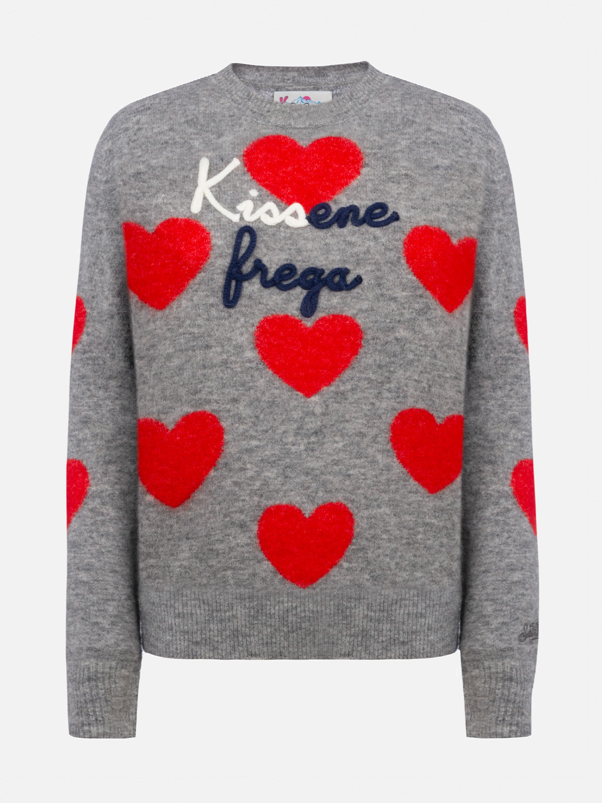 mc2-saint-barth-new-queen-maglia-donna-effetto-alpaca-grigia-kissene image 4