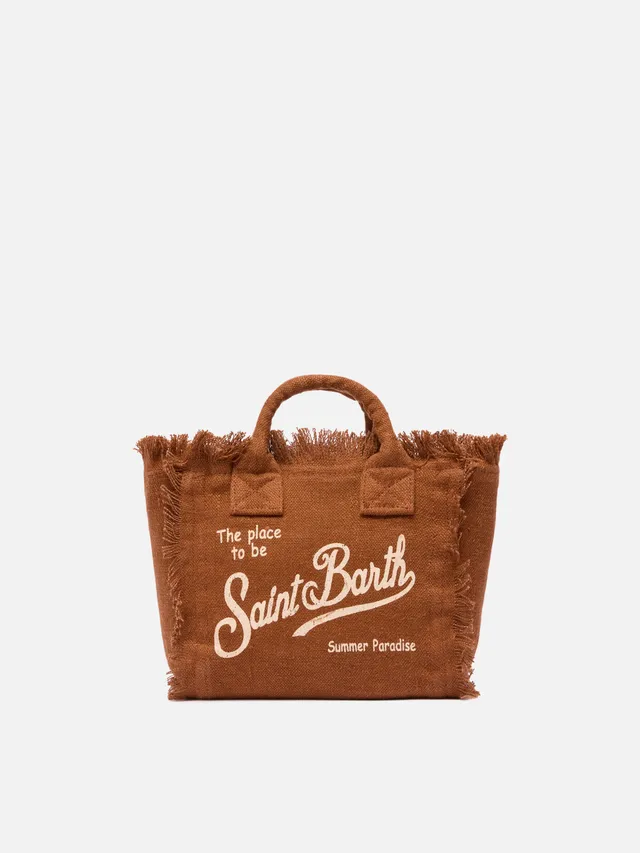 mc2-saint-barth-mini-vanity-borsa-in-lino-100-marrone-18x16x7-cm image 1