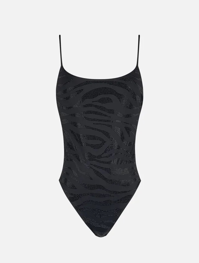 mc2-saint-barth-cecille-costume-intero-zebra-con-strass-nero image 1
