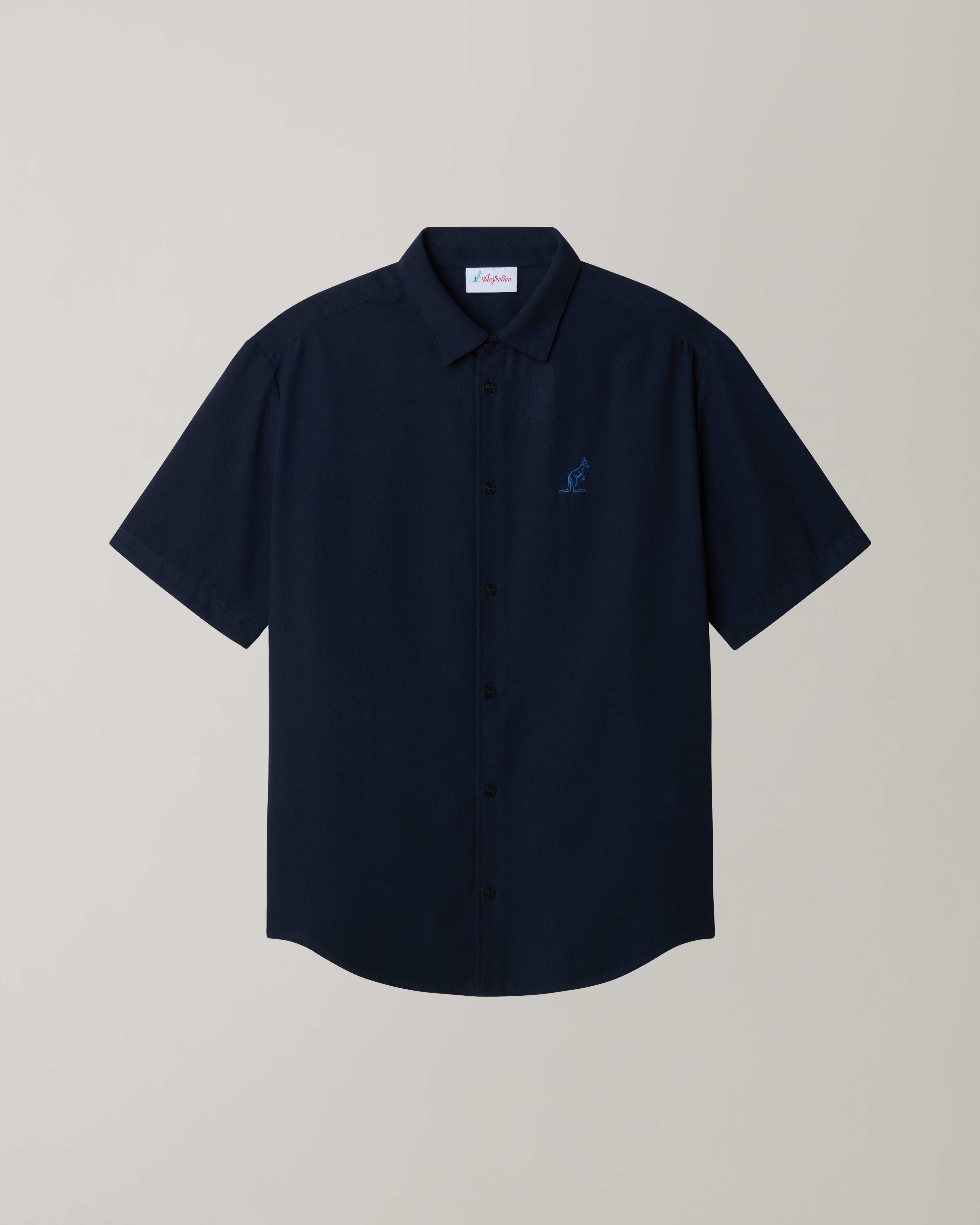 australian-doric-shirt-eclipse-blue-camicia-manica-corta-canvas image 5