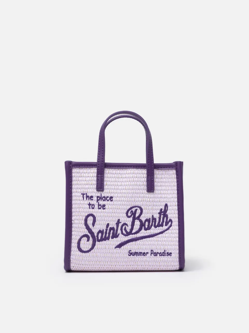 mc2-saint-barth-borsa-vivian-mini-straw-lilla-effetto-paglia image 1