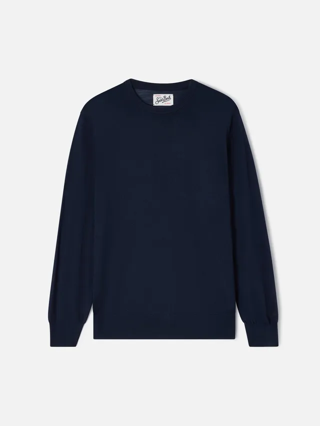 mc2-saint-barth-girocollo-regent-in-lana-merino-blu-navy image 1