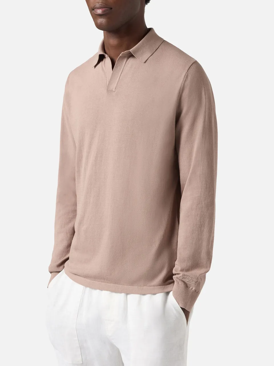 mc2-saint-barth-polo-sloan-in-cotone-high-twist-tortora image 1