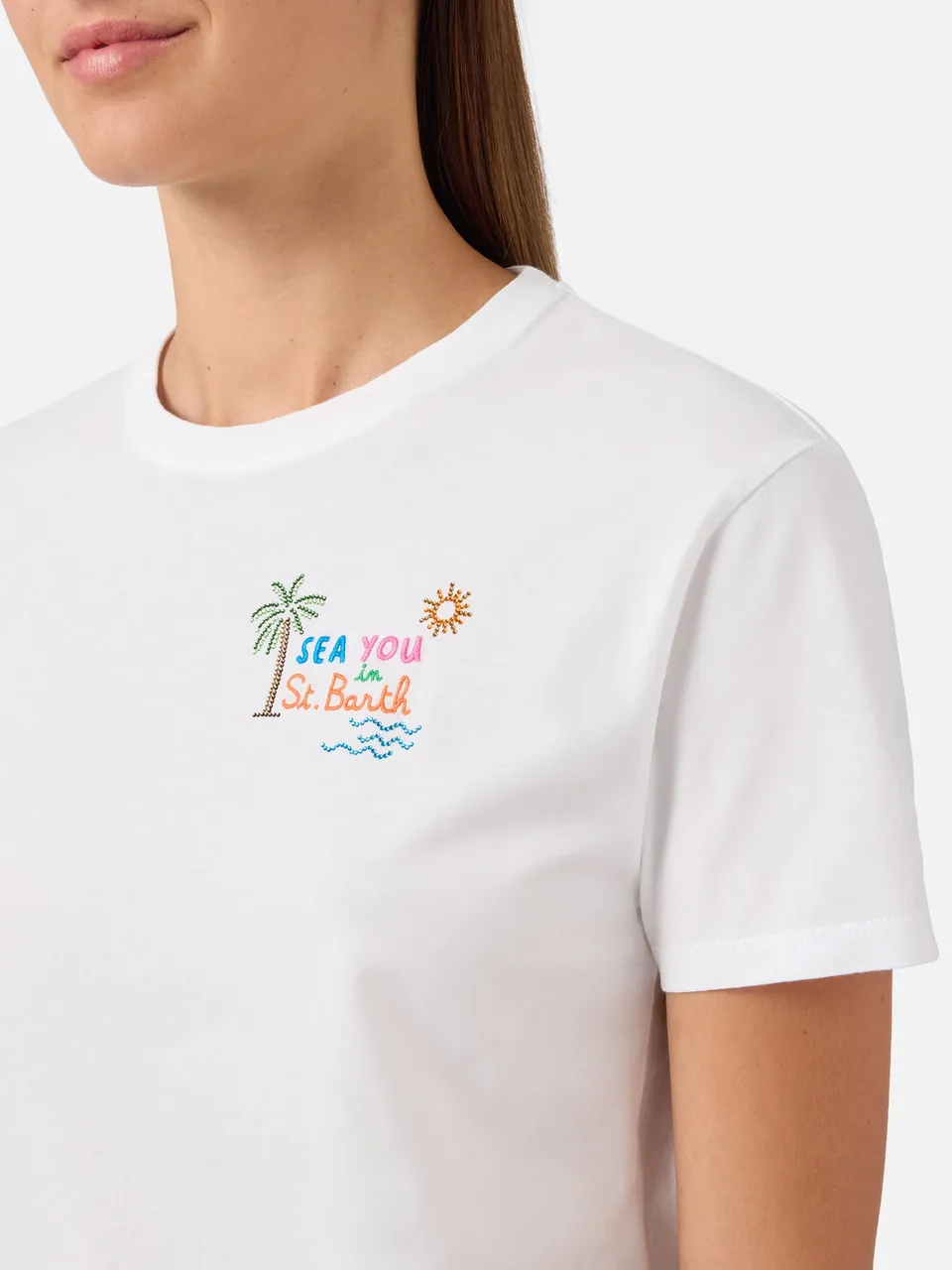 mc2-saint-barth-emilie-t-shirt-donna-bianca-sea-you-in-st-barth-con-strass image 1
