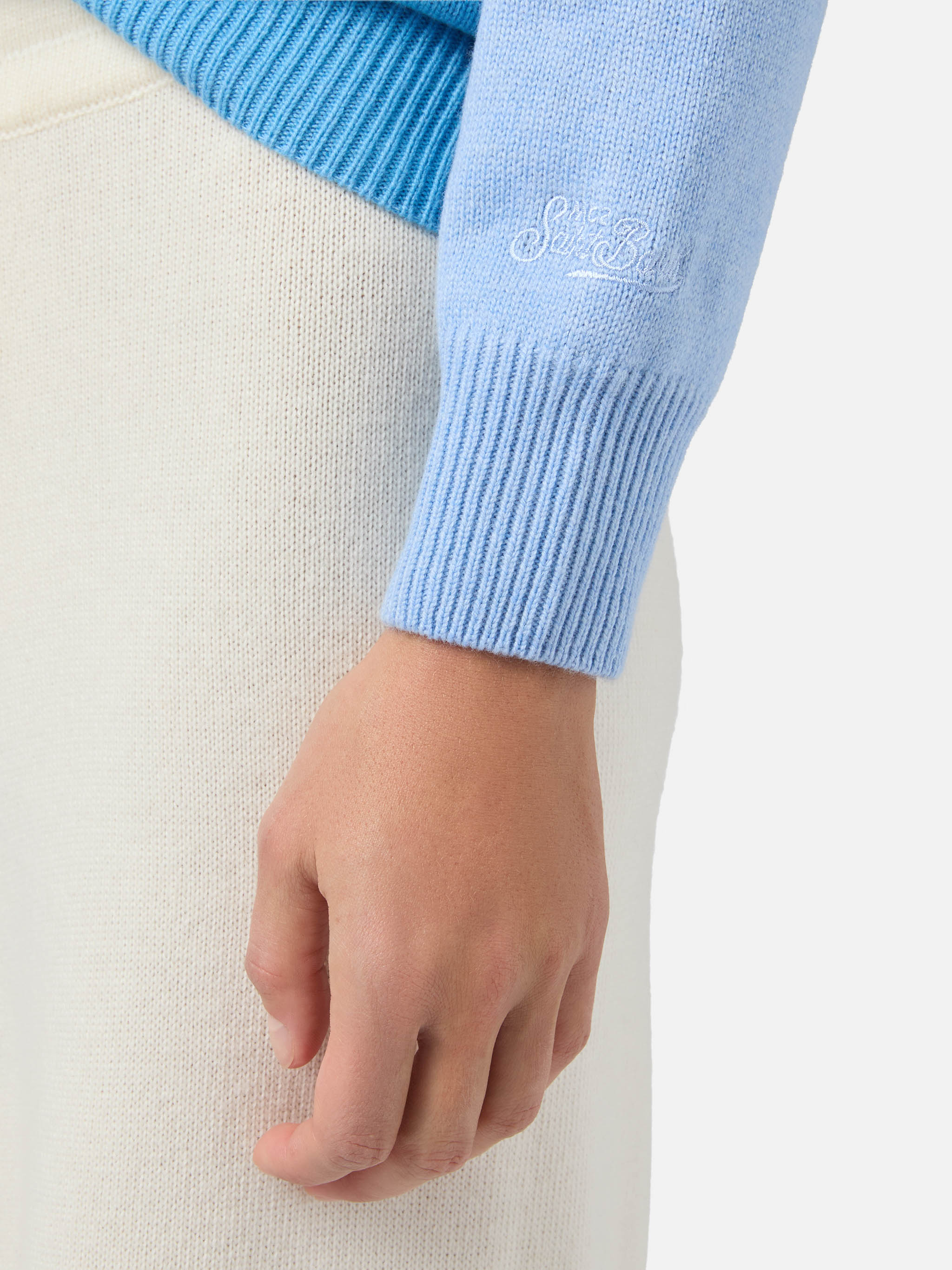 mc2-saint-barth-new-queen-maglione-azzurro-cartolina-campiglio-misto-cashmere image 4