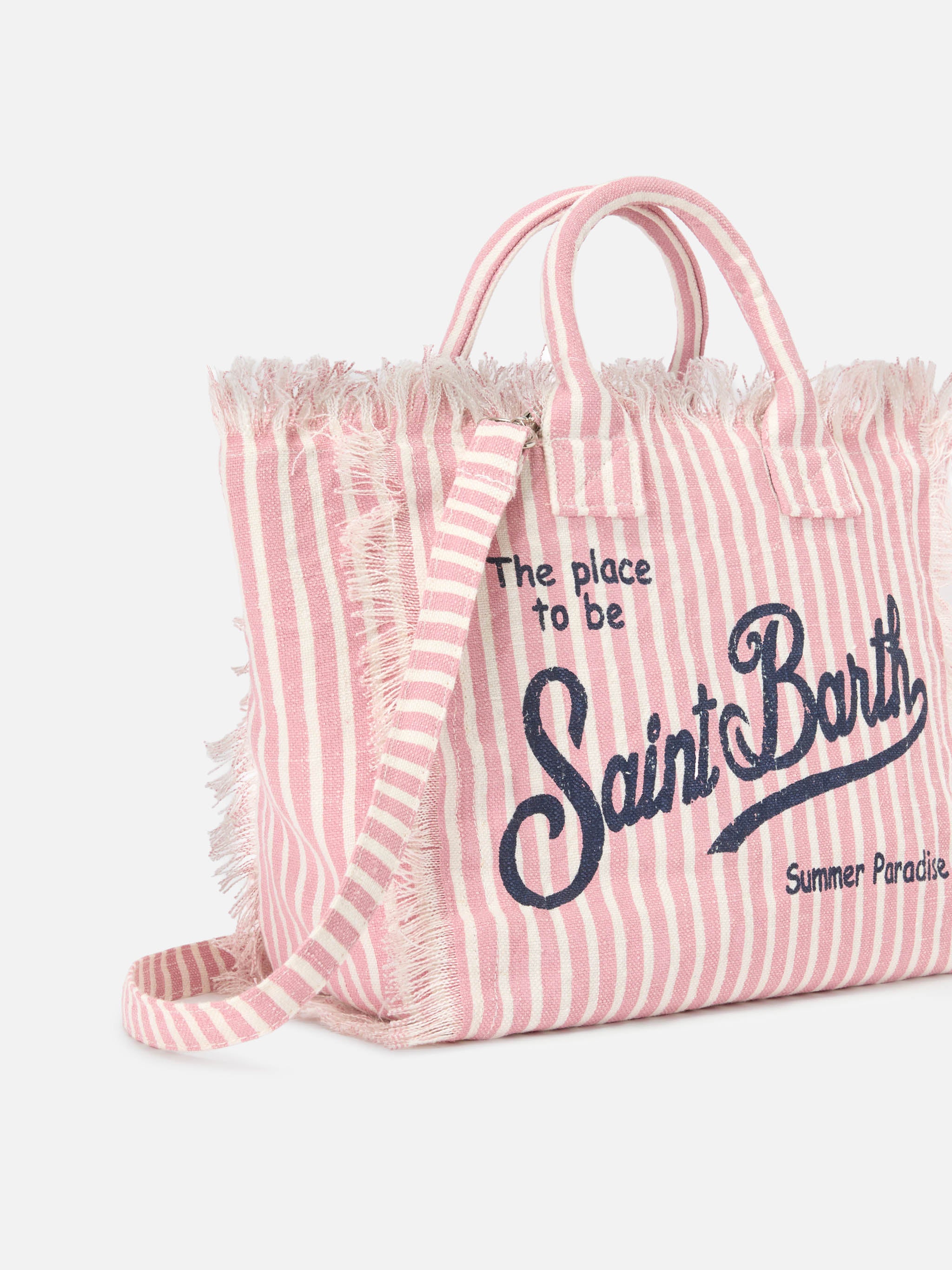 mc2-saint-barth-colette-borsa-in-lino-a-righe-rosa-e-bianche image 3