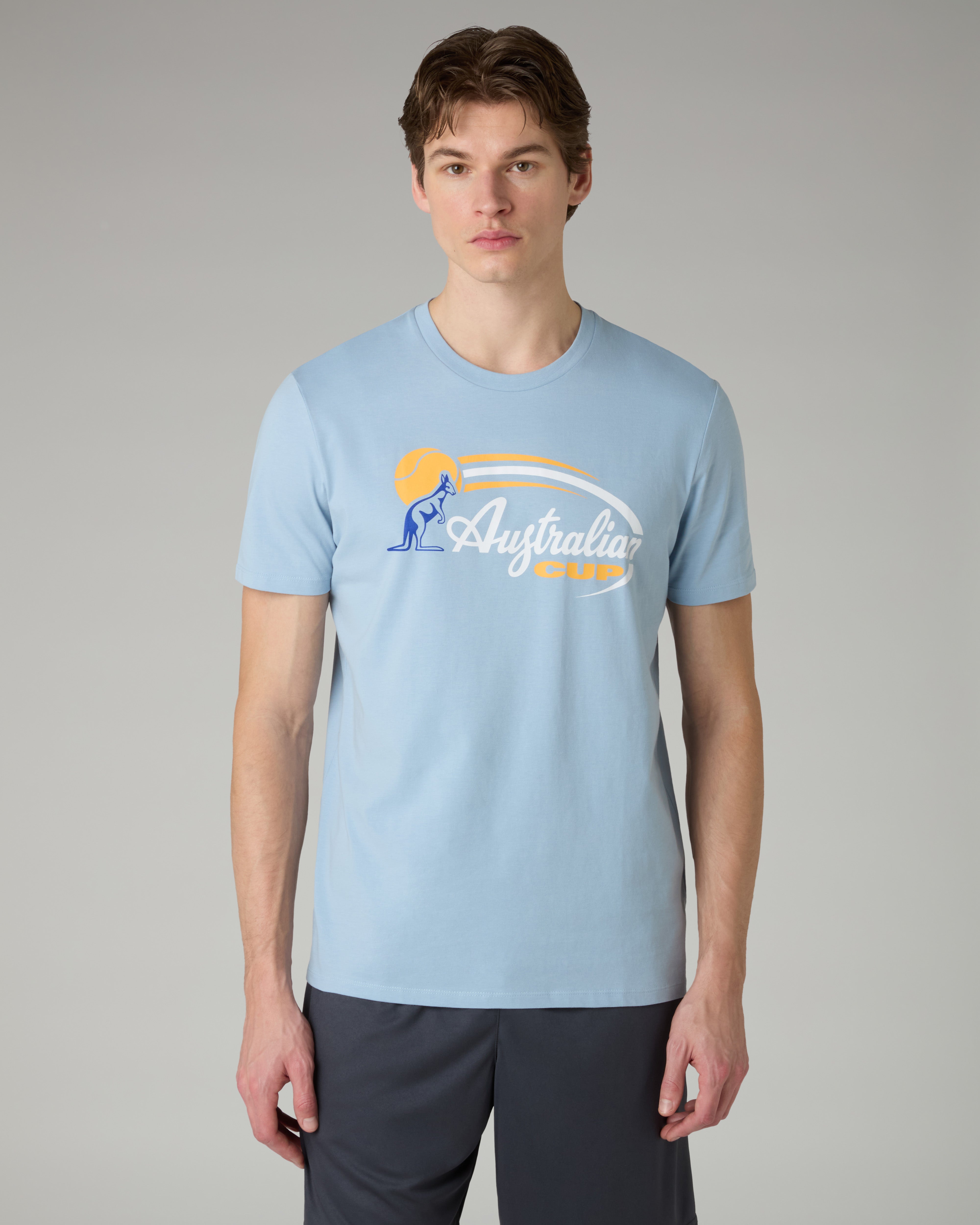 australian-cup-t-shirt-maglietta-cotone-azzurro-pastello-regular-fit image 1