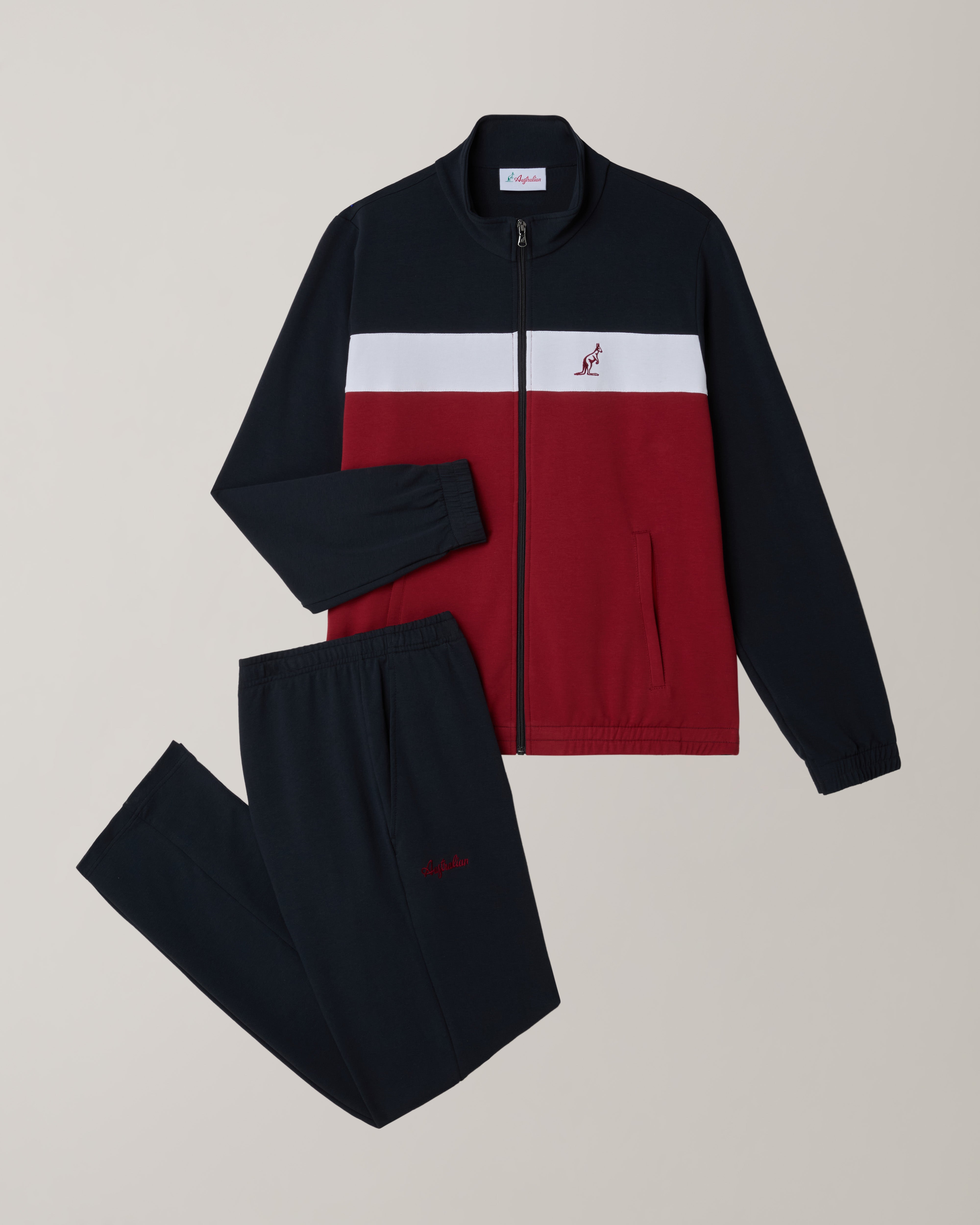 australian-heritage-tracksuit-tuta-bordeaux-in-felpa-elasticizzata image 8