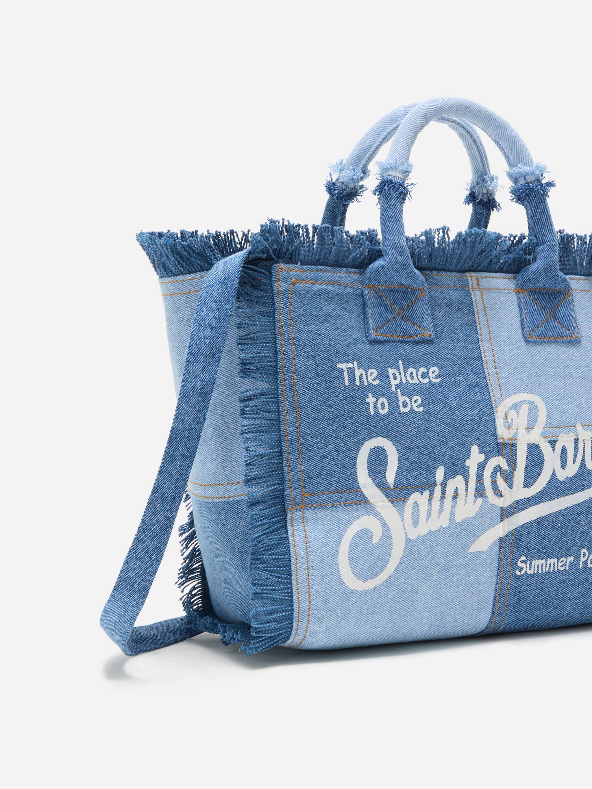 mc2-saint-barth-colette-borsa-denim-patchwork-blu-con-frange image 3