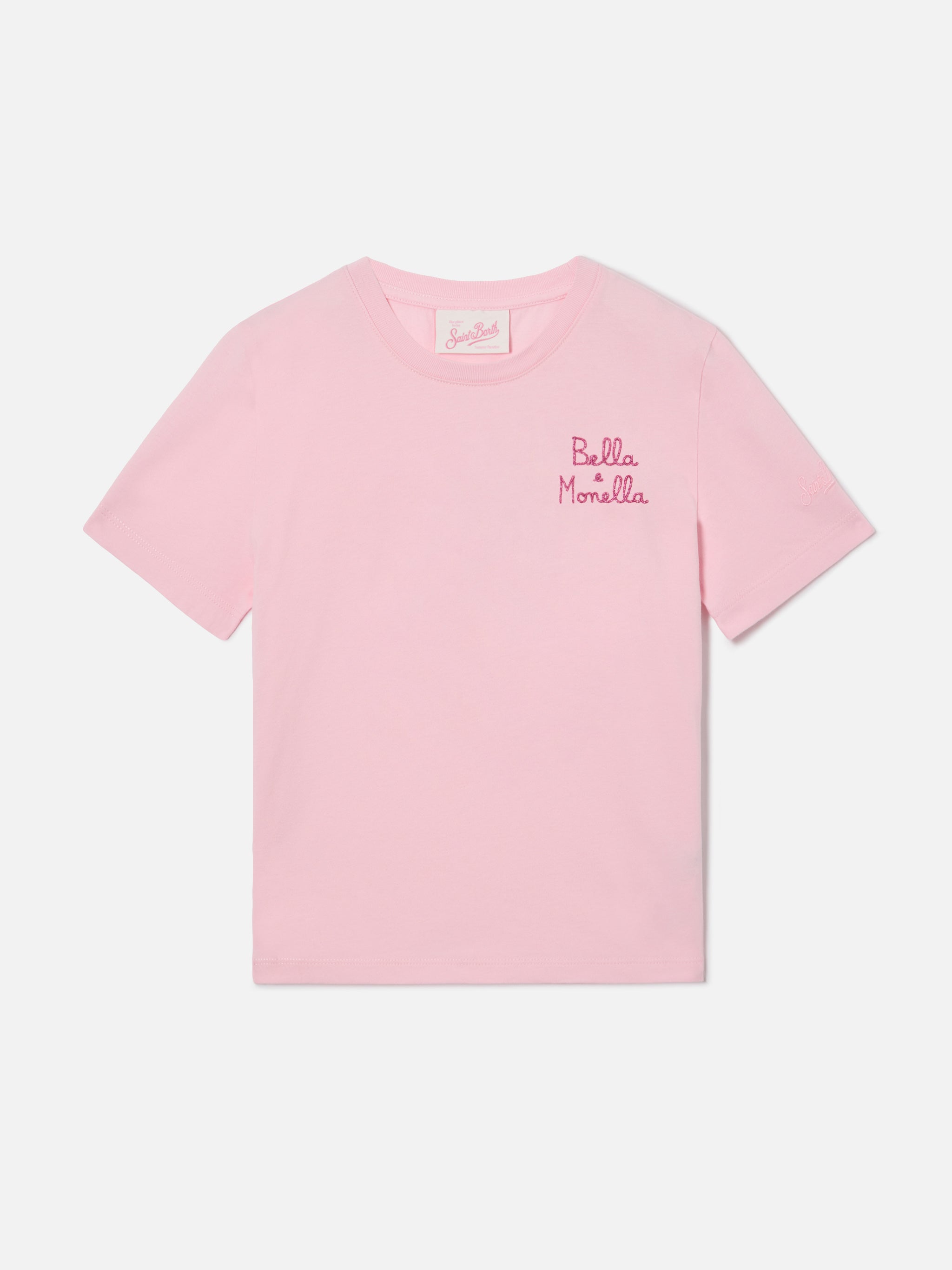 mc2-saint-barth-t-shirt-elly-bambina-rosa-ricamo-bella-monella-cotone image 1