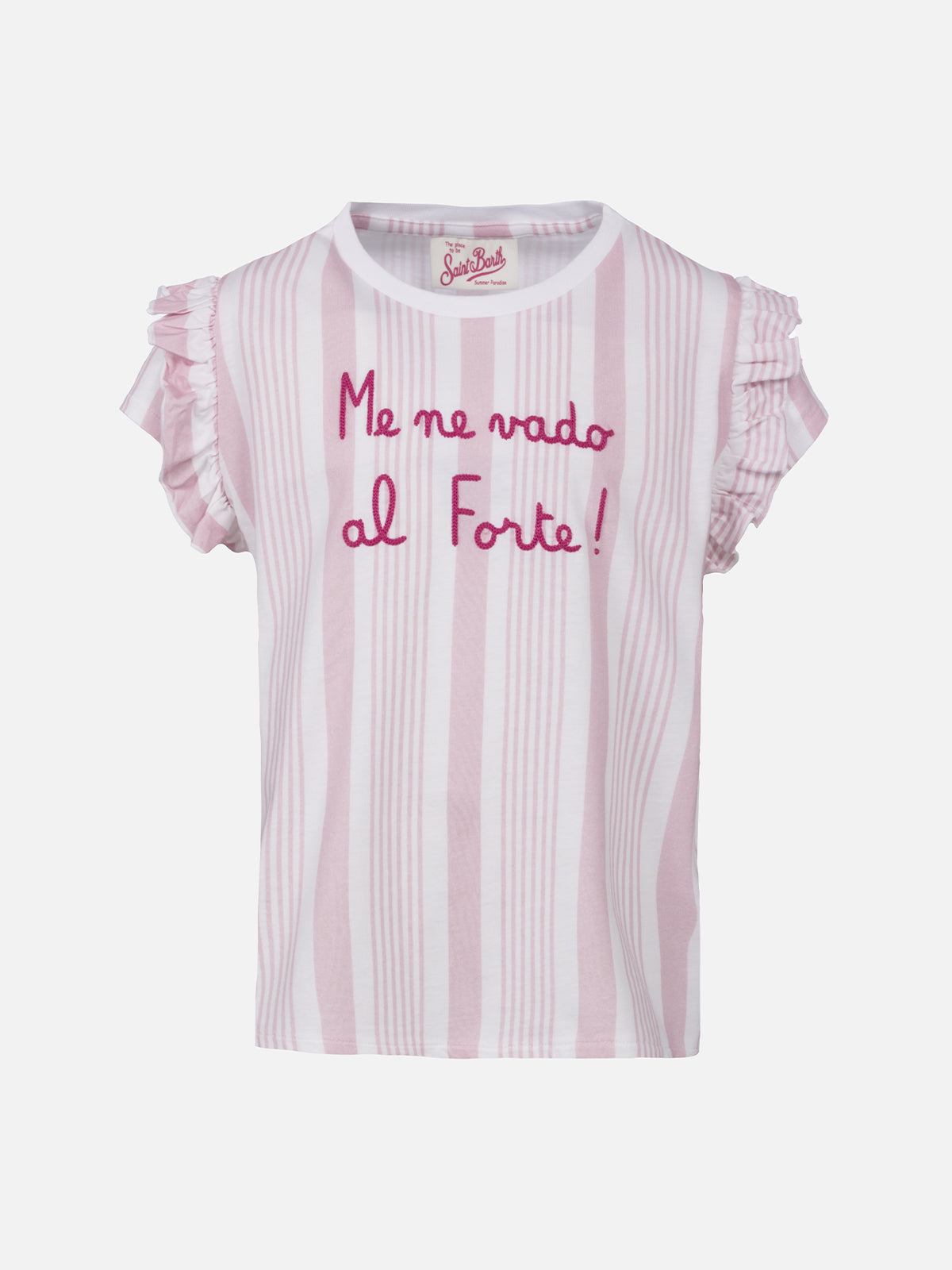 mc2-saint-barth-baby-t-shirt-da-bambina-in-cotone-rosa-con-balza image 1