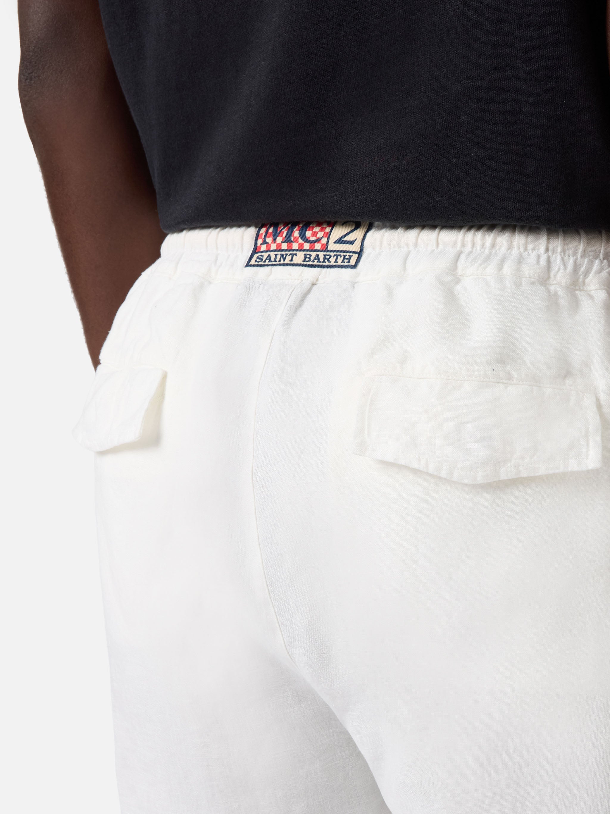 mc2-saint-barth-pantaloni-calais-in-lino-bianco-pantaloni-lunghi-uomo image 3