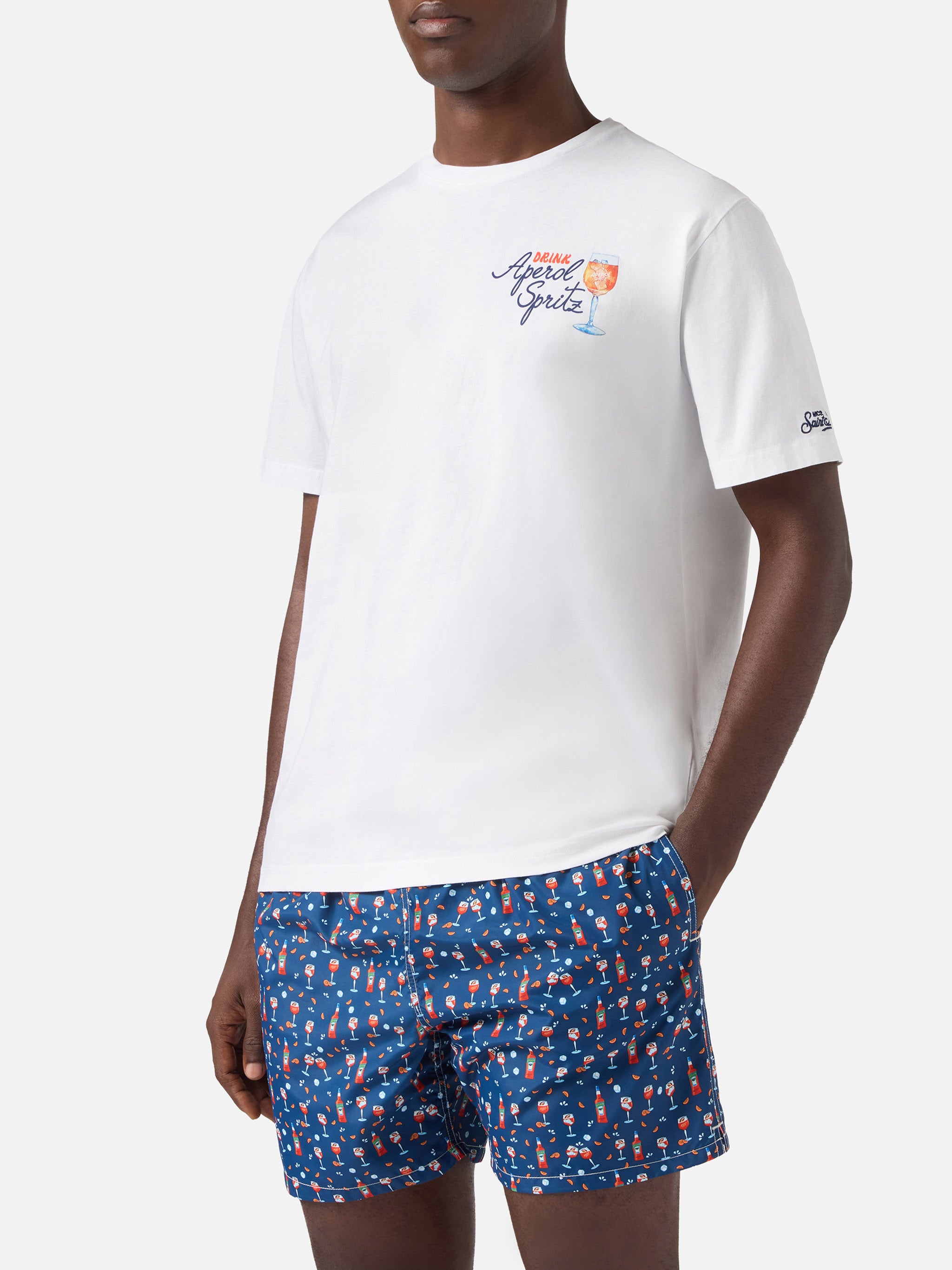 mc2-saint-barth-t-shirt-portland-uomo-bianca-aperol-spritz-special-edition image 3