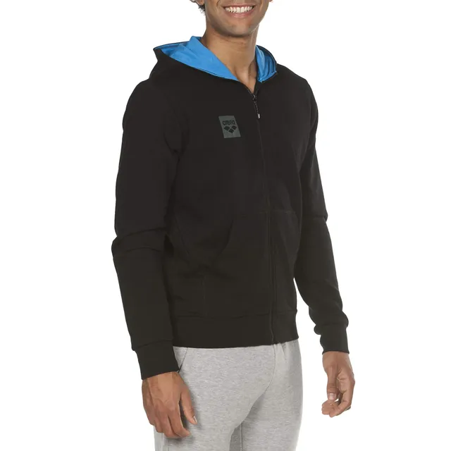 arena-essential-hooded-f-z-giacca-uomo-con-cappuccio-nero-s image 1