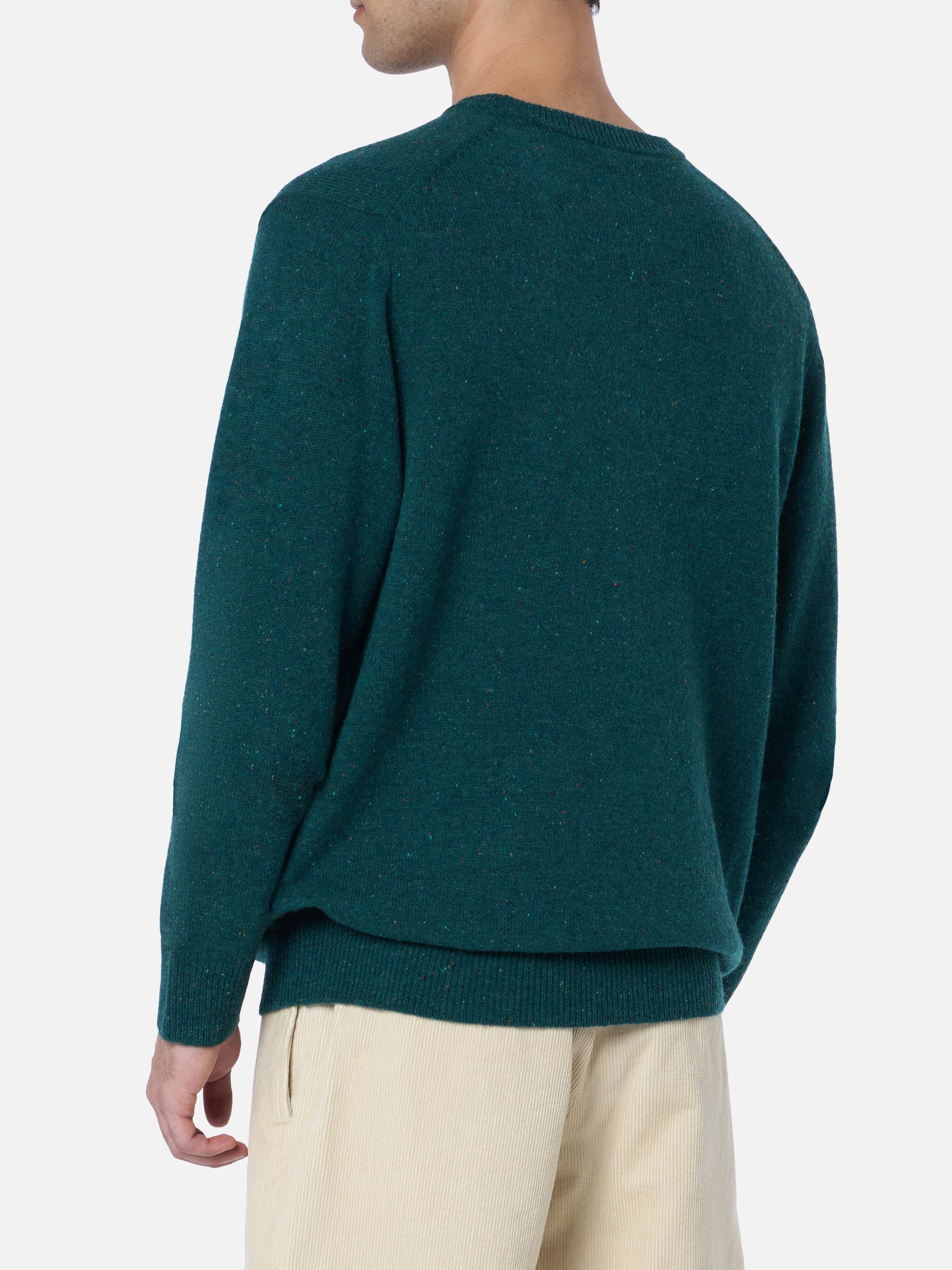 mc2-saint-barth-heron-maglione-girocollo-uomo-verde-con-jacquard-basset-hound image 3