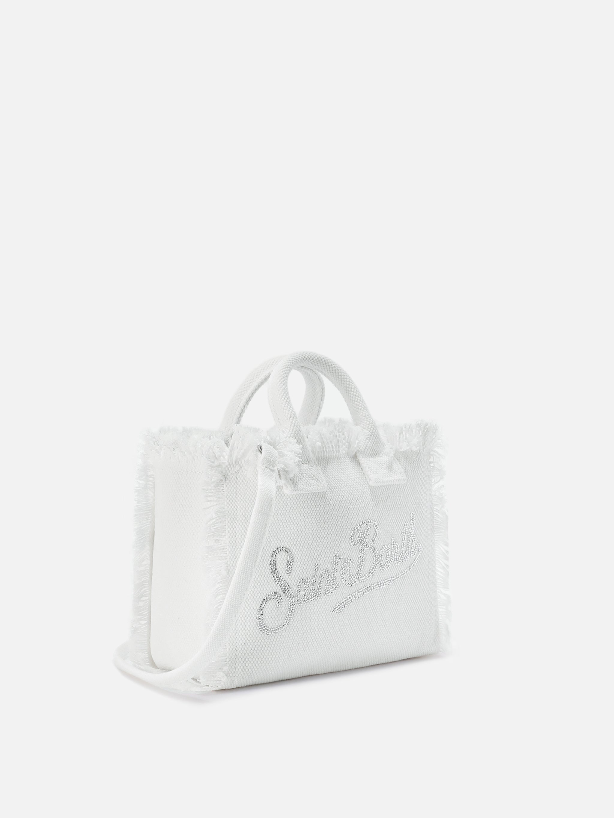 mc2-saint-barth-borsa-vanity-mini-bianca-canvas-logo-strass image 3