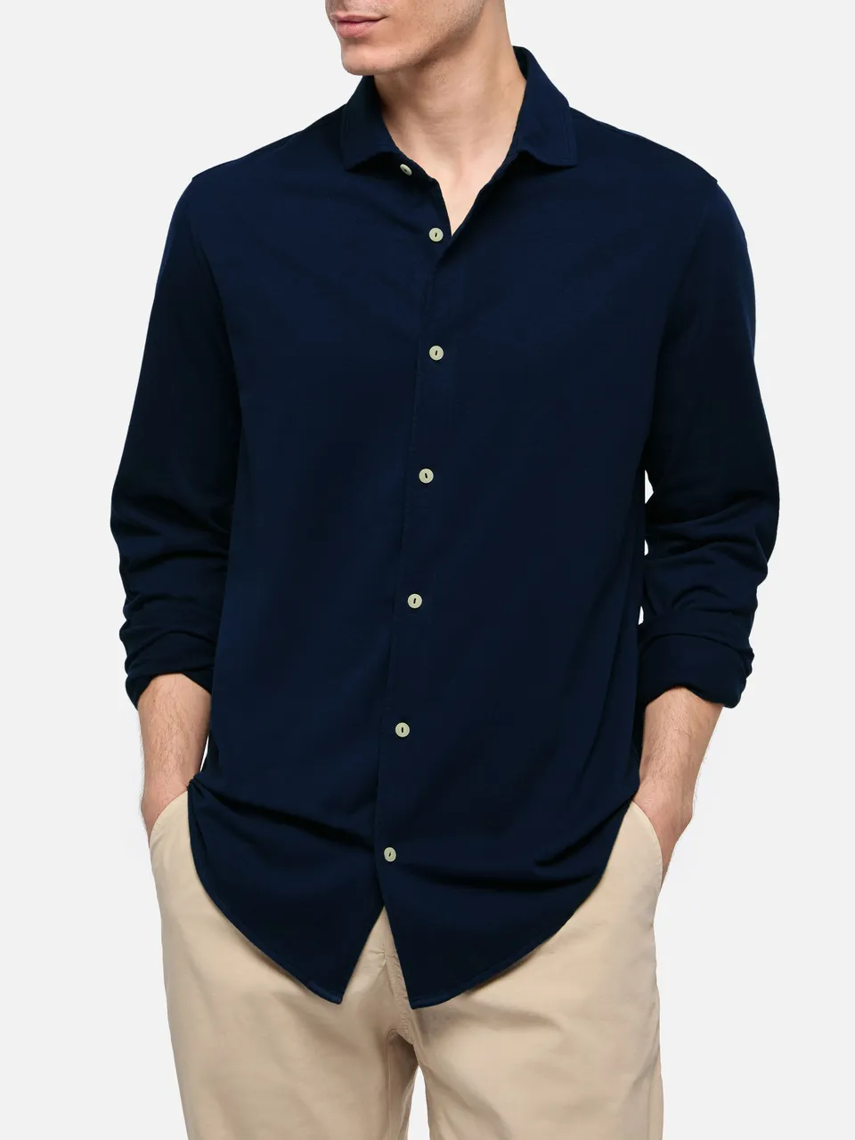 mc2-saint-barth-amalfi-camicia-uomo-in-jersey-blu-navy image 1